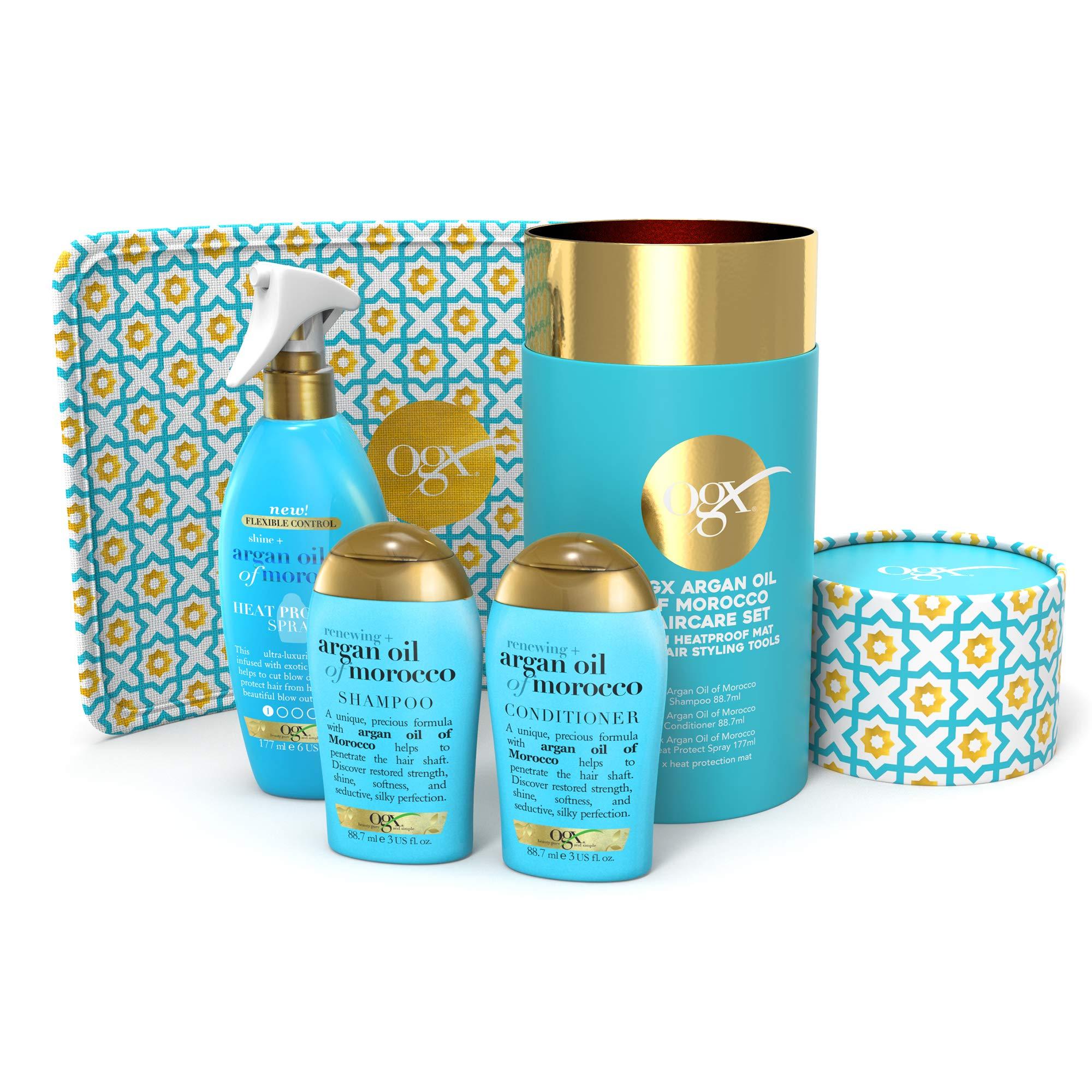 OGX Argan Oil of Morocco Hair Care Gift Set with Heat Protection