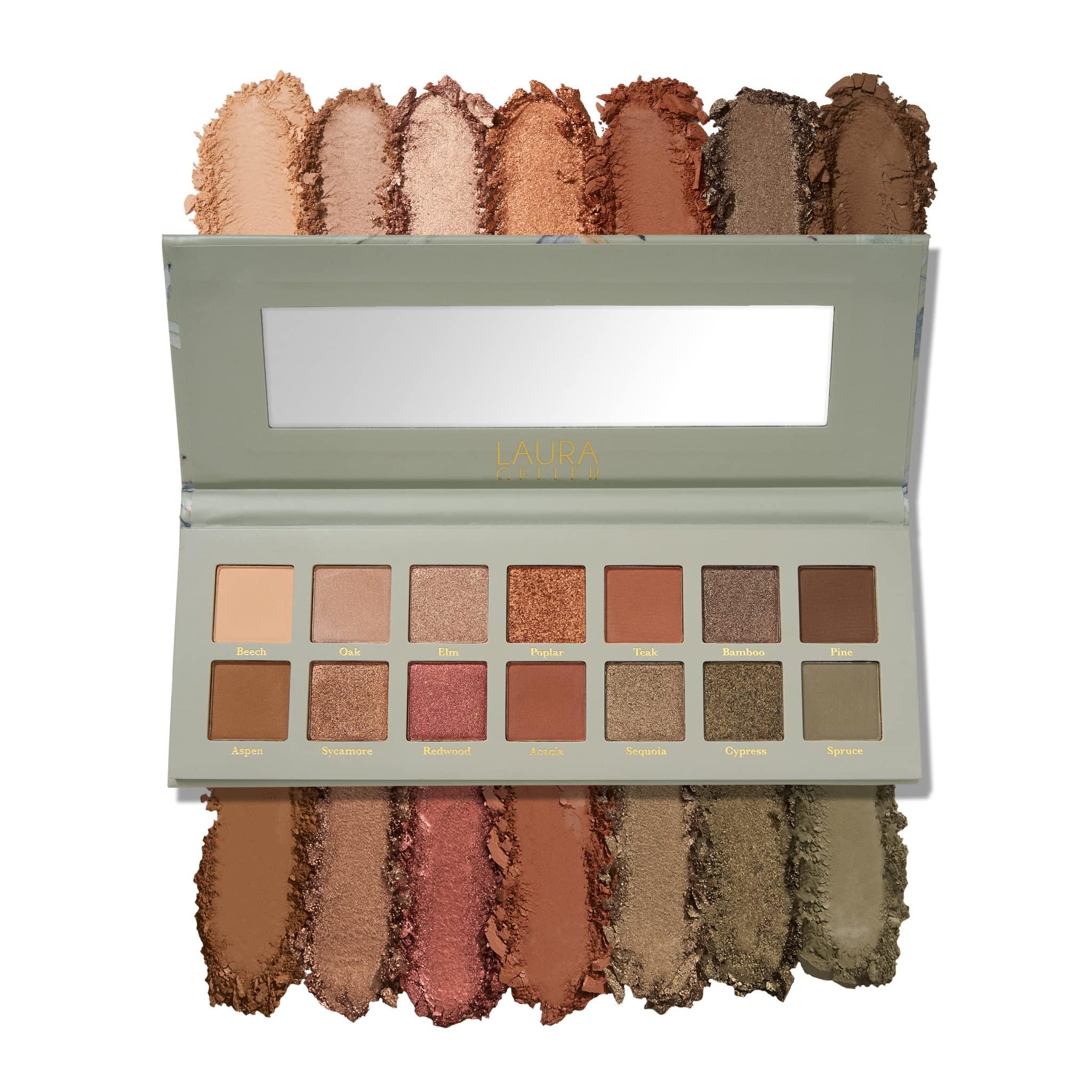 LAURA GELLER The Delectables Earthy Essentials Lidschatten-Palette – 14 Gebackene Farbtöne, Matte & Schimmernd