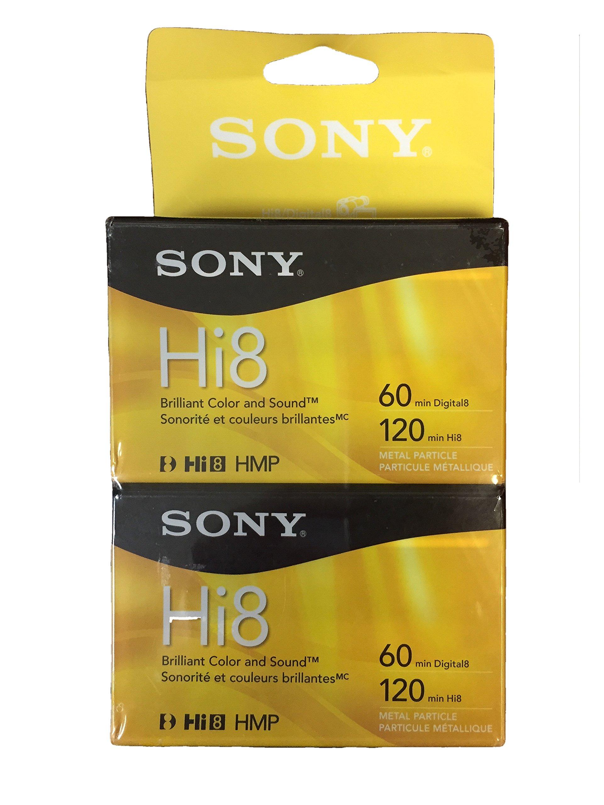 Sony Hi-8 HMPD 120 min 2-Pack Video Camcorder Cassette Tapes Sony Hi-8 HMPD 120 min 2-Pack Video Camcorder Cassette Tapes