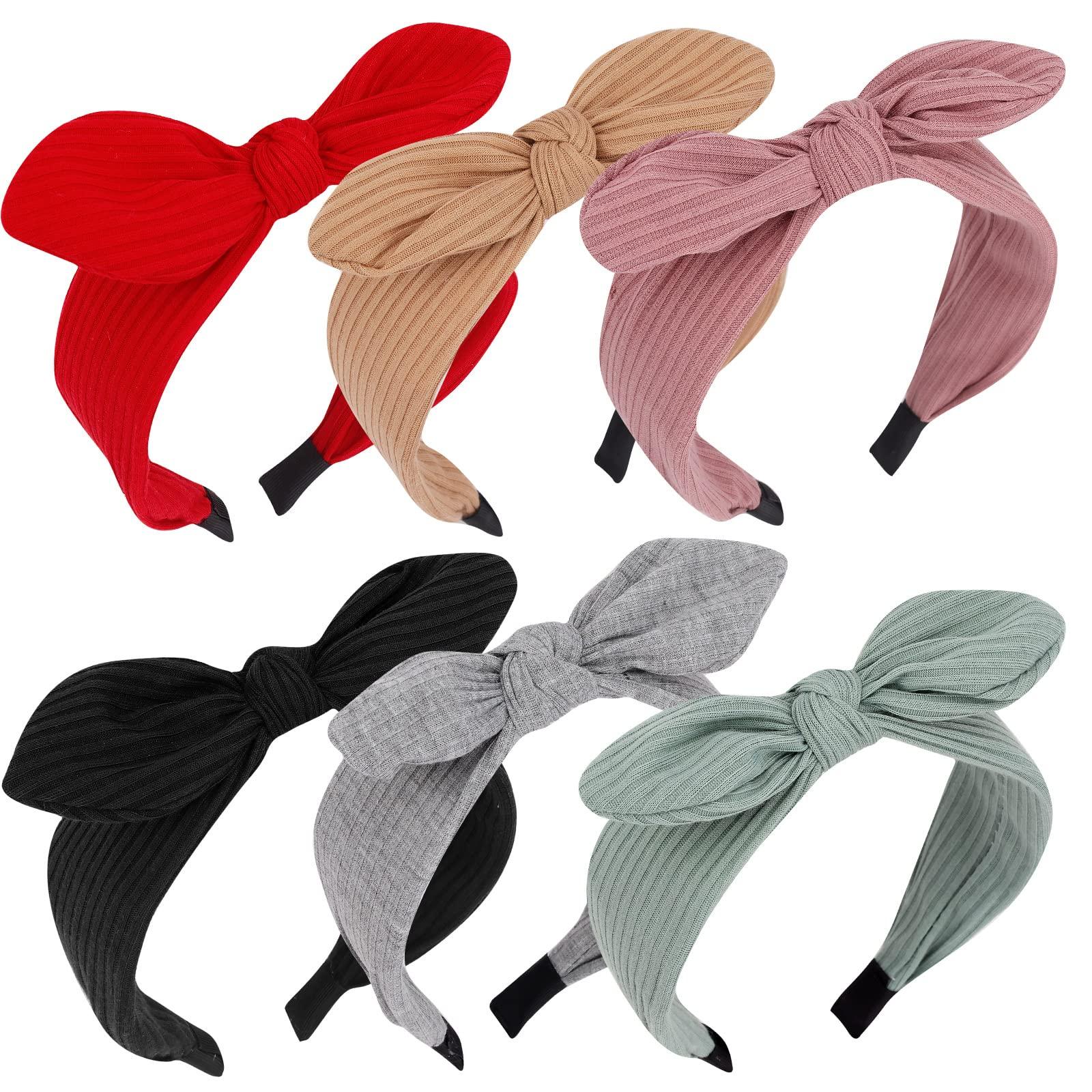 Bow Headbands Women Cloth 6 Pack Elegant Cute Versatile Hair Accessories Wecoe 6 Pack Cute Knotted Headbands for Women - Fashion Wide  main image 4