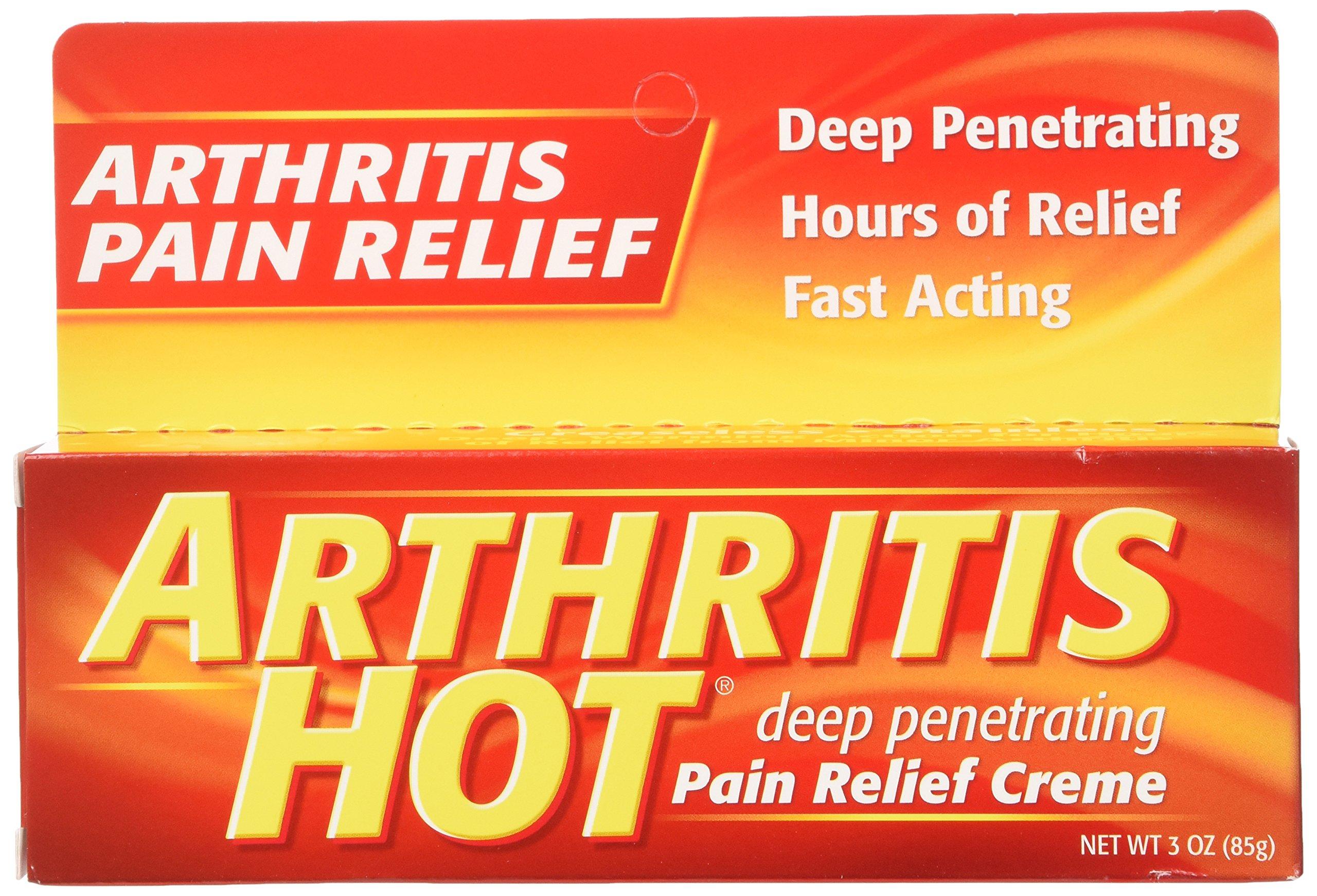 Arthritis Hot Pain Relief Cream - 3 oz (Pack of 6) | Fast-Acting ...