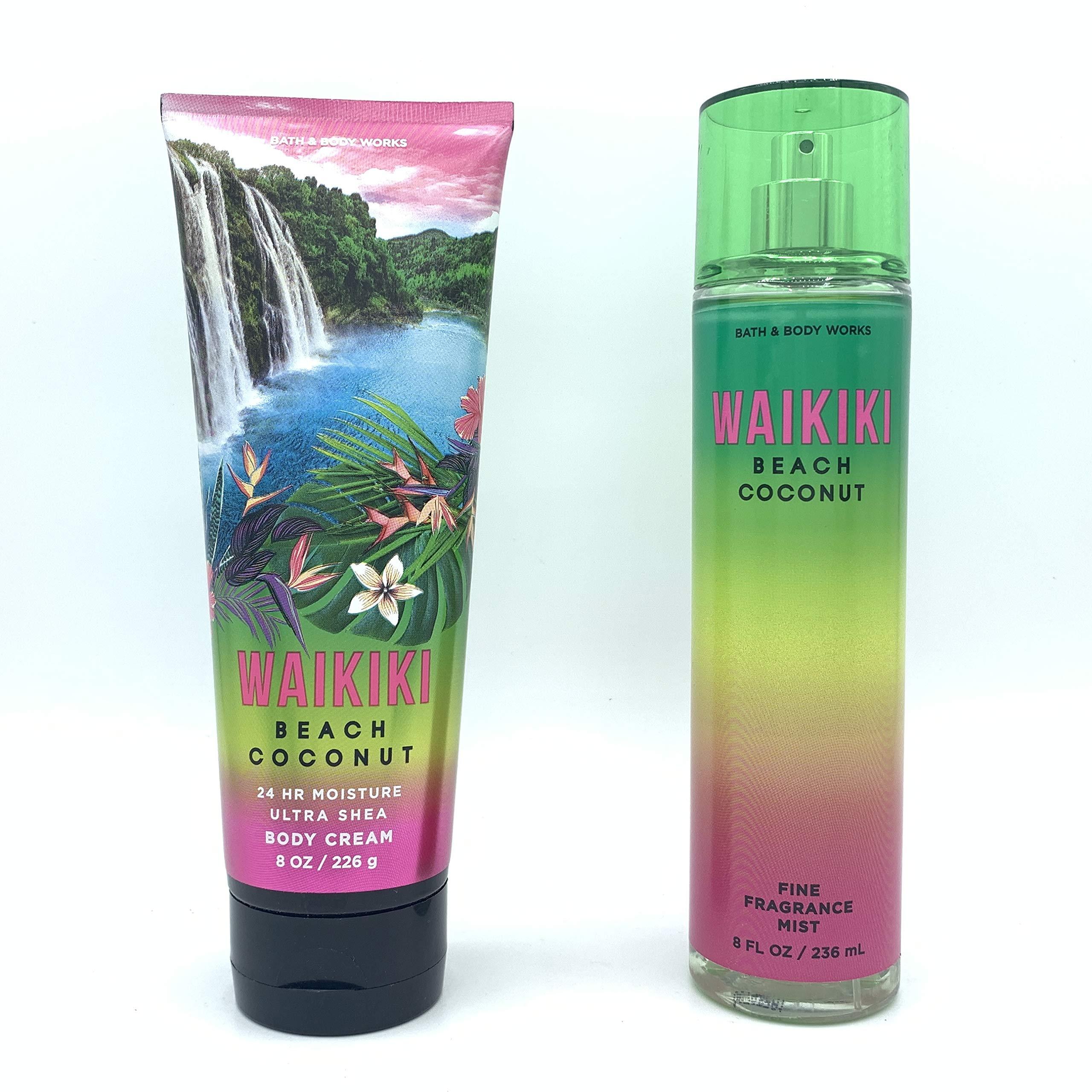 WAIKIKI Beach Coconut ボディミスト & ボディクリーム Bath Body Works Waikiki Beach Coconut 2pc | GoSupps.com