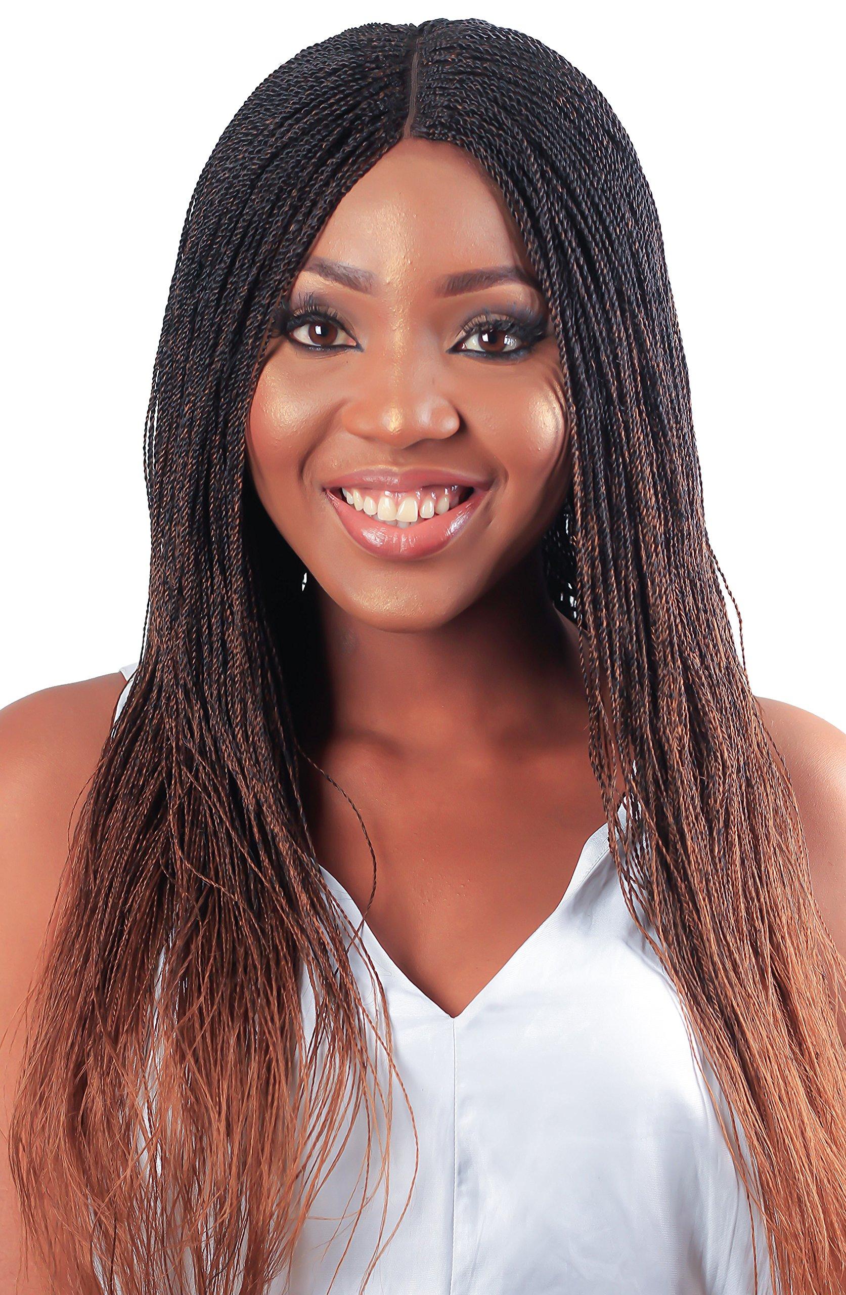 Million braids wig. Black 28inches Twist Braided Wigs – Braidslacewigs main image 3