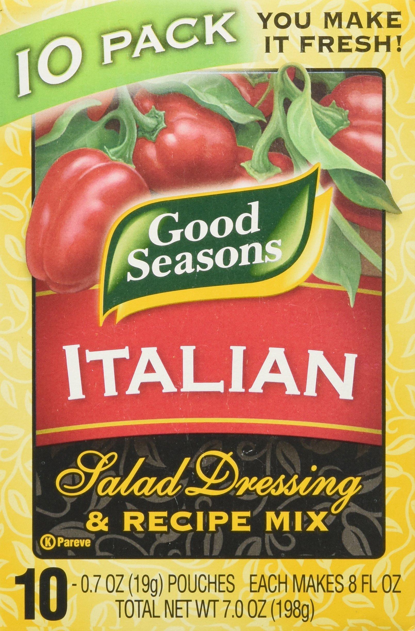 Good Seasons Italian Salad Dressing & Recipe Mix - 10 Pouches (0.7oz each), Total Net 7oz | Buy Now with Express International Delivery | GoSupps.com Good Seasons Italian Salad Dressing & Recipe Mix - 10 Pouches (0.7oz each), Total Net 7oz | Buy Now with Express International Delivery | GoSupps.com