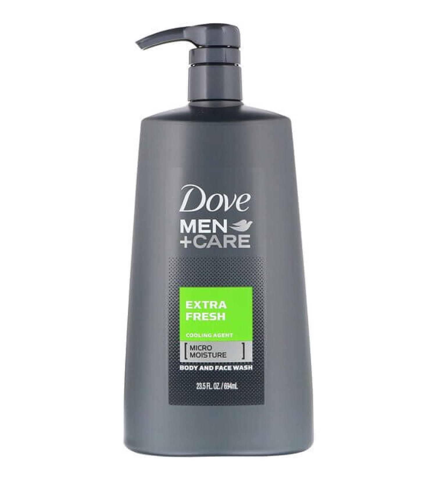 Dove Men+Care Extra Fresh Body & Face Wash 23.5 fl oz - Hydrating Cleanser for Men - Buy Online on GoSupps.com