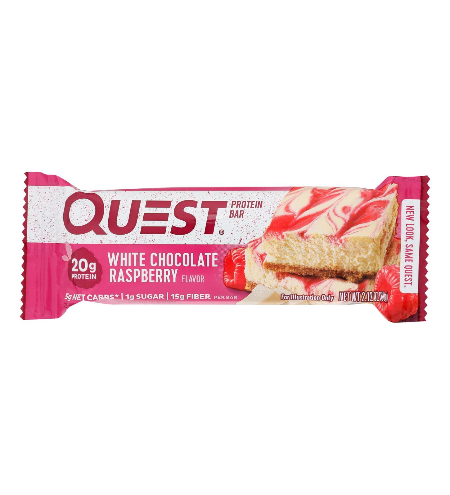 Quest Bar - White Chocolate Raspberry - 2.12 oz - case of 12