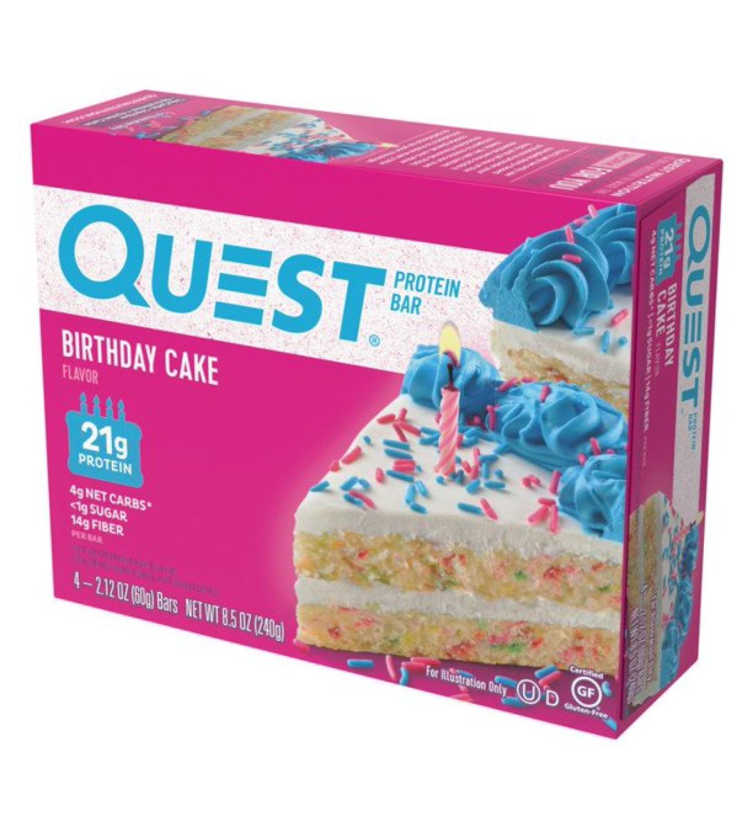 Quest Protein Bar - Birthday Cake - Pack Of 4