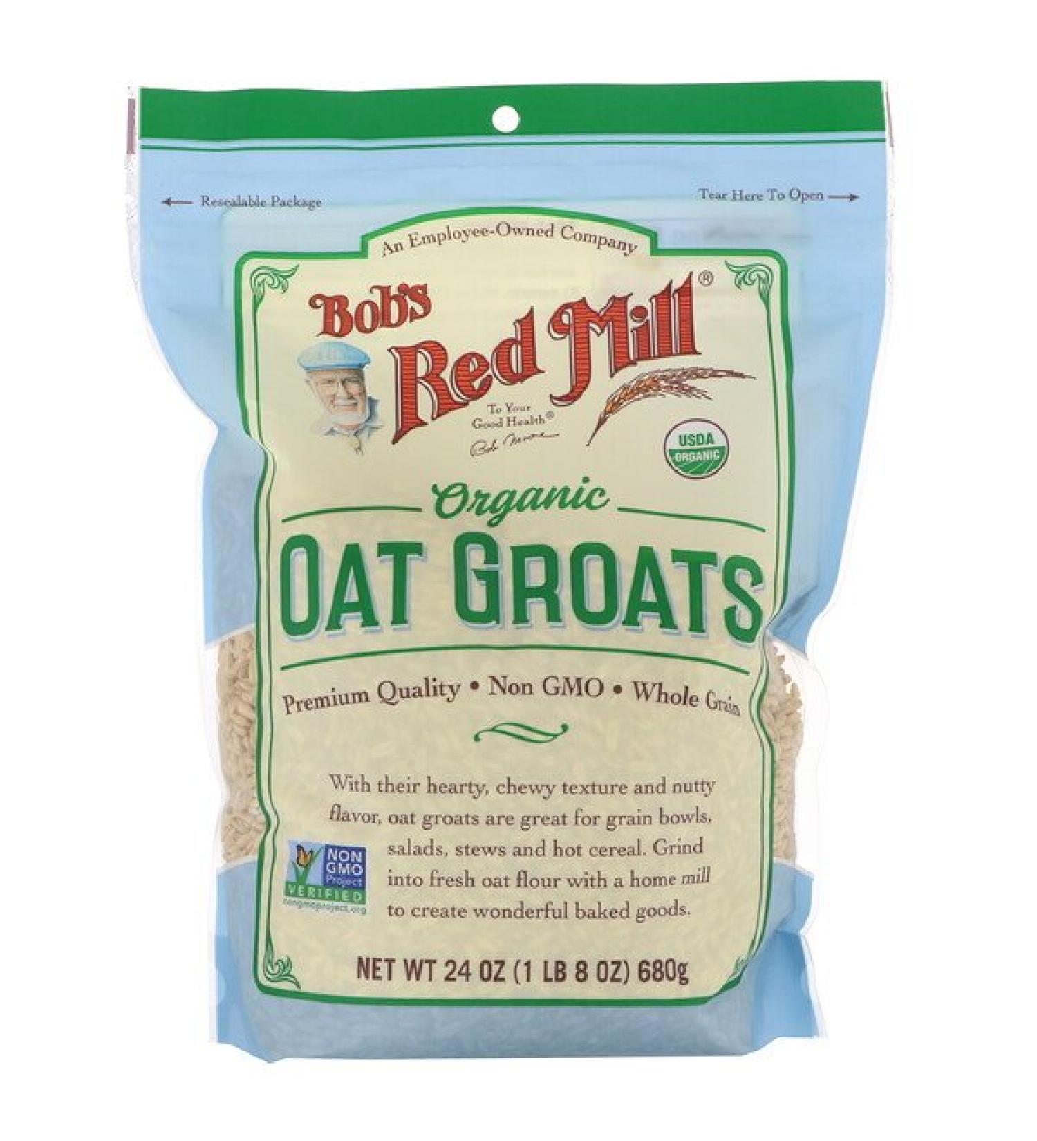 Bob's Red Mill Organic Oat Groats Whole Grain 24 oz (680 g)