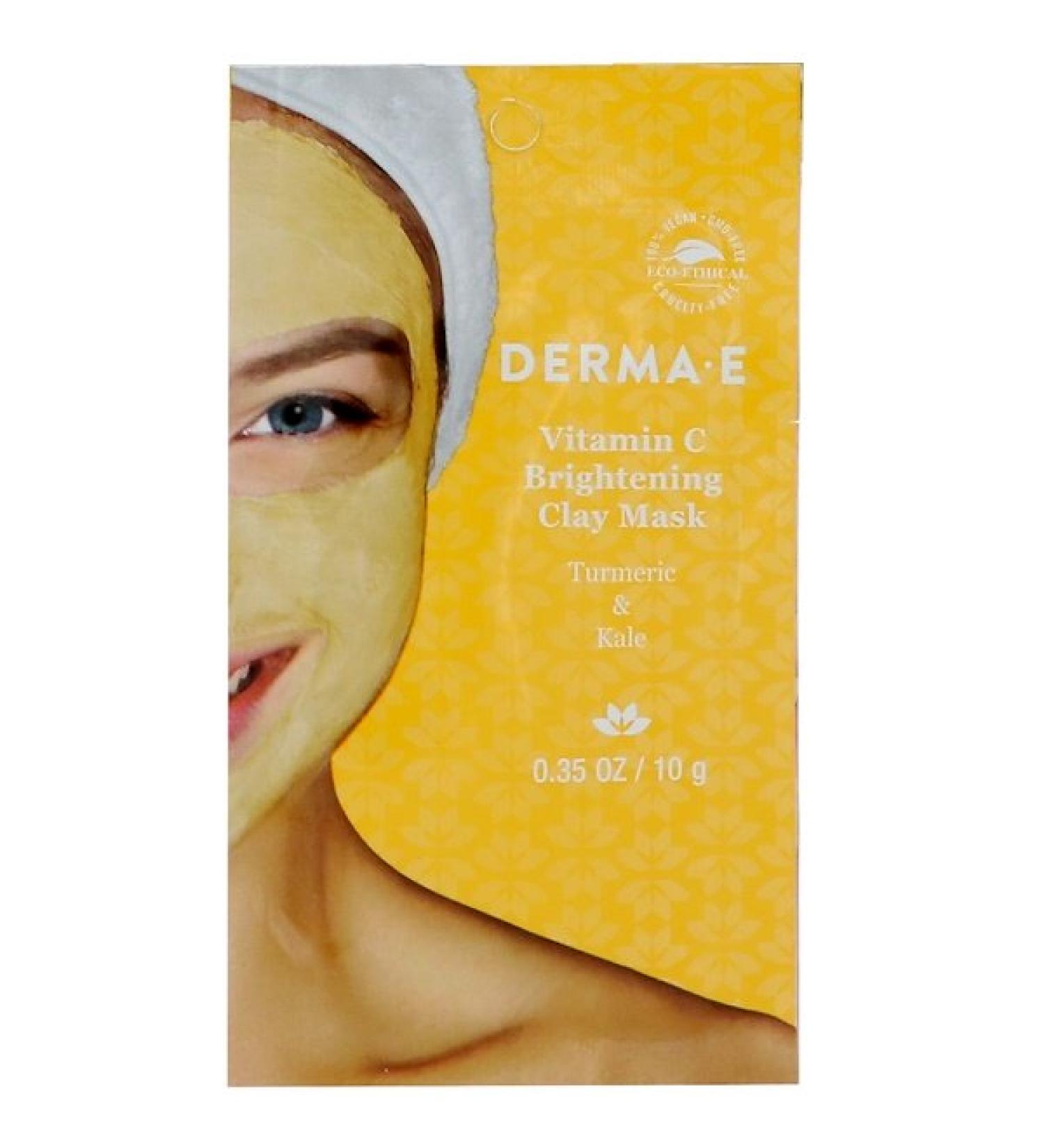 Derma E Vitamin C Brightening Clay Mask Turmeric & Kale 0.35 oz (10 g)