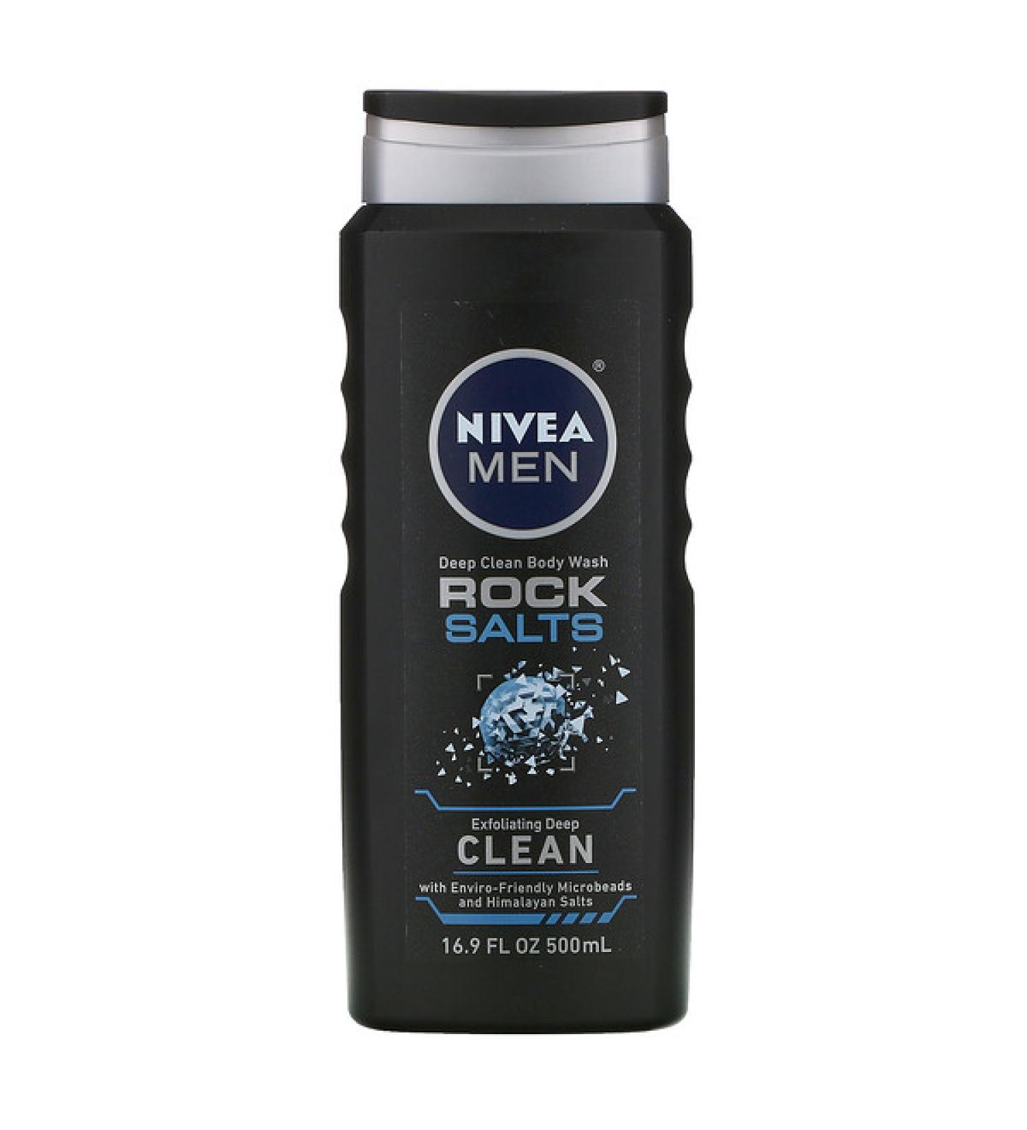 Nivea Men Deep Clean Body Wash Rock Salts 16.9 fl oz (500 ml)
