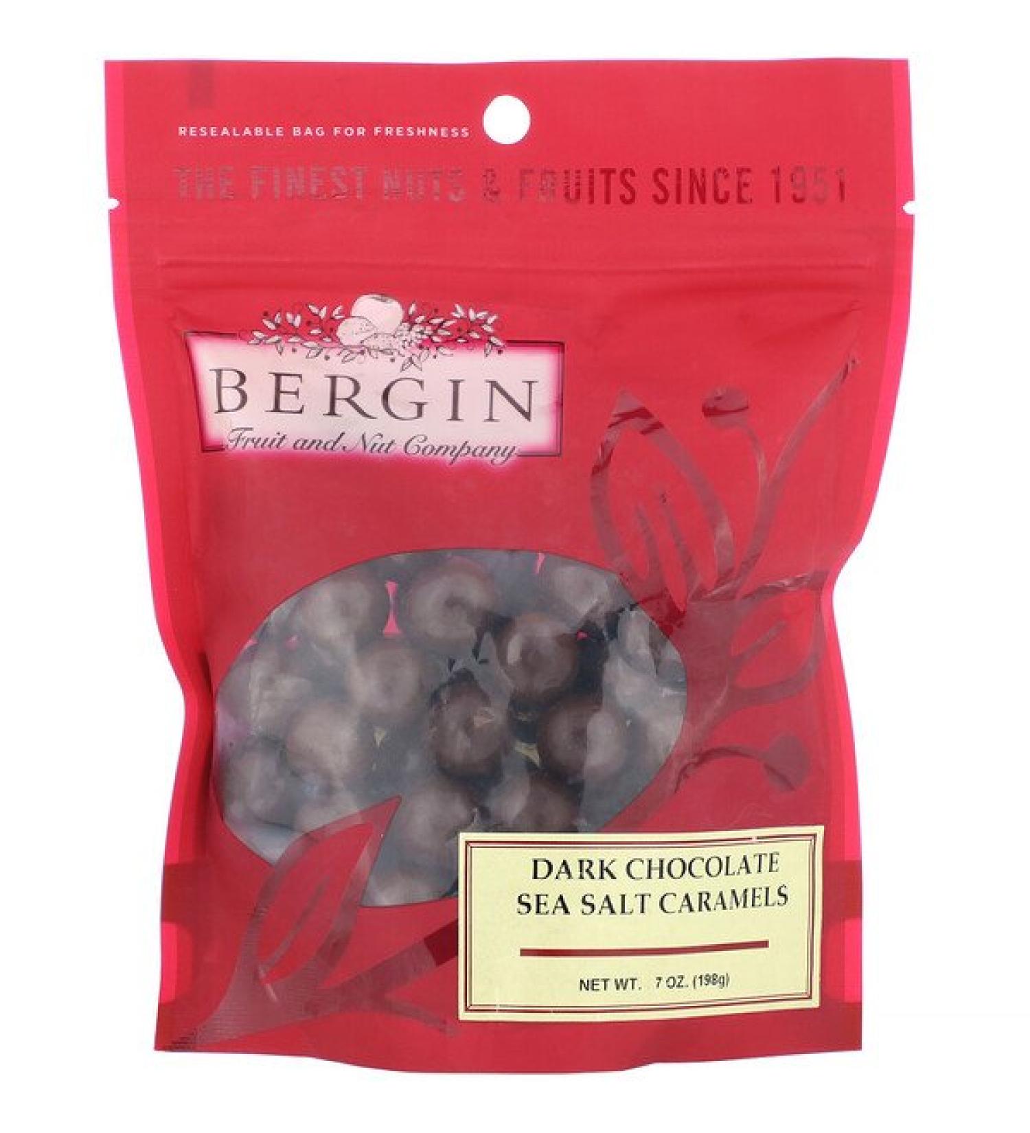Bergin Fruit and Nut Company Dark Chocolate Sea Salt Caramels 7 oz (198 g)