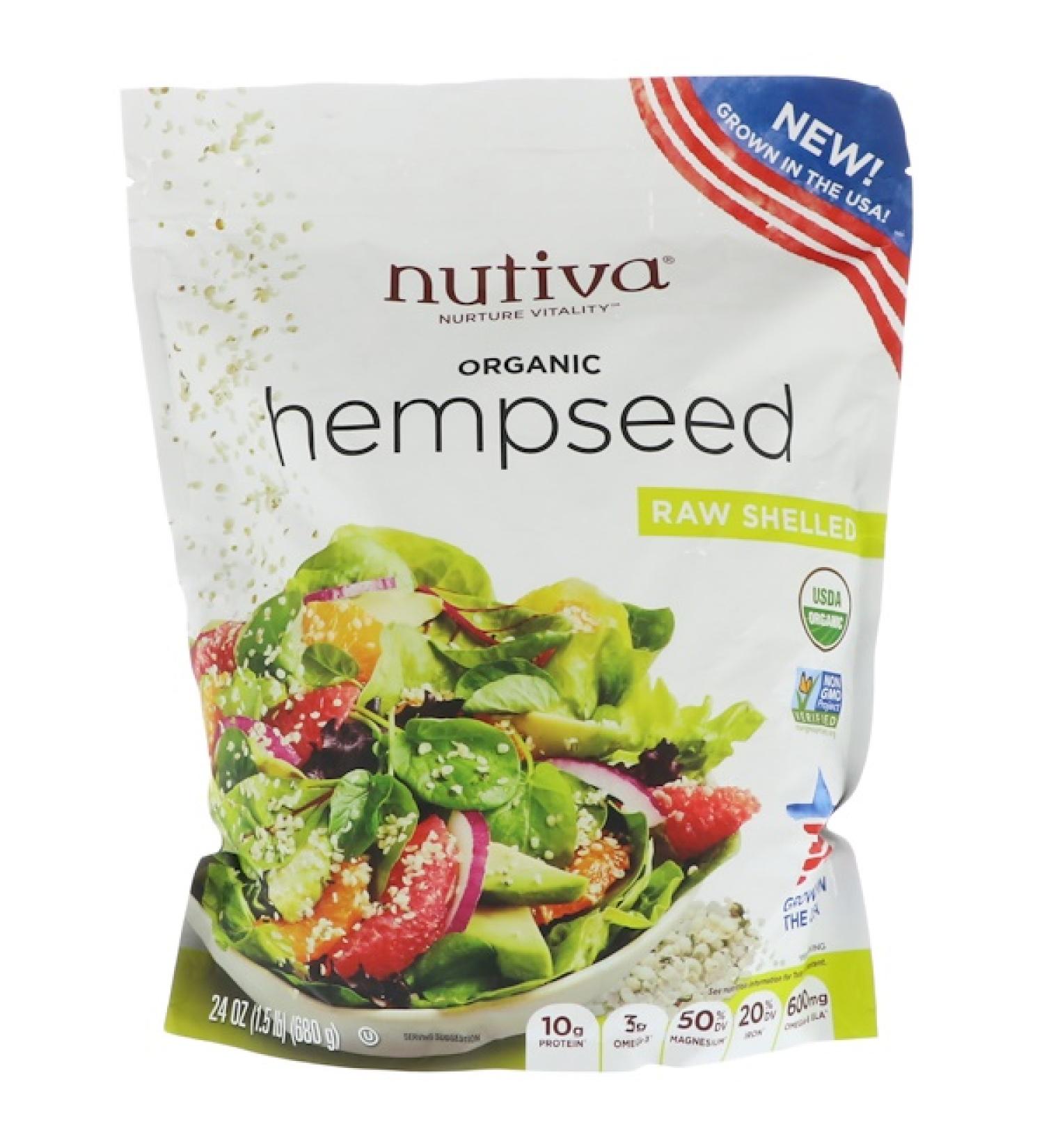 Nutiva Organic Hempseed Raw Shelled 1.5 lbs (680 g)
