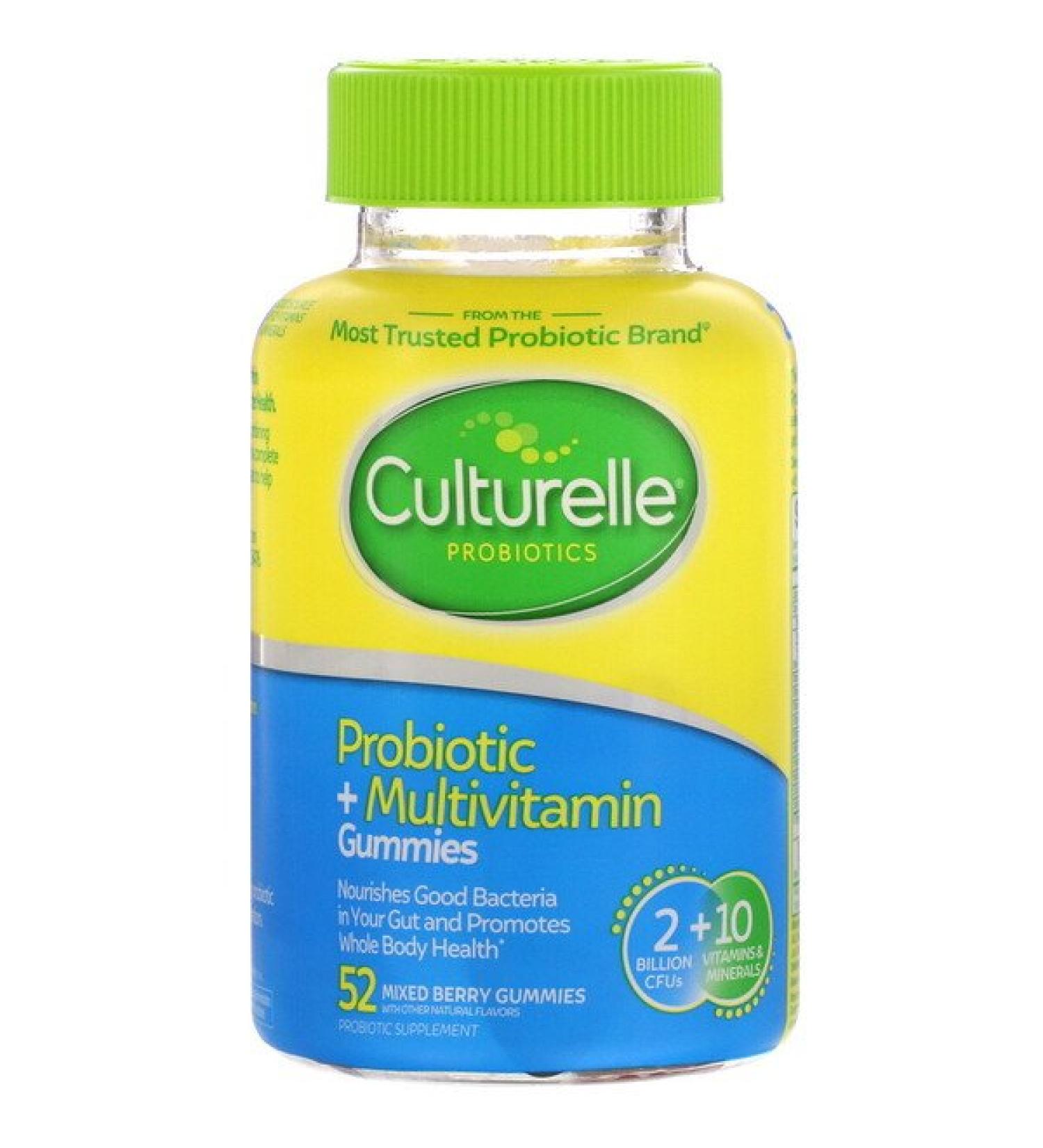Culturelle Probiotic + Multivitamin Gummies Mixed Berry 2 Billion CFUs 52 Gummies