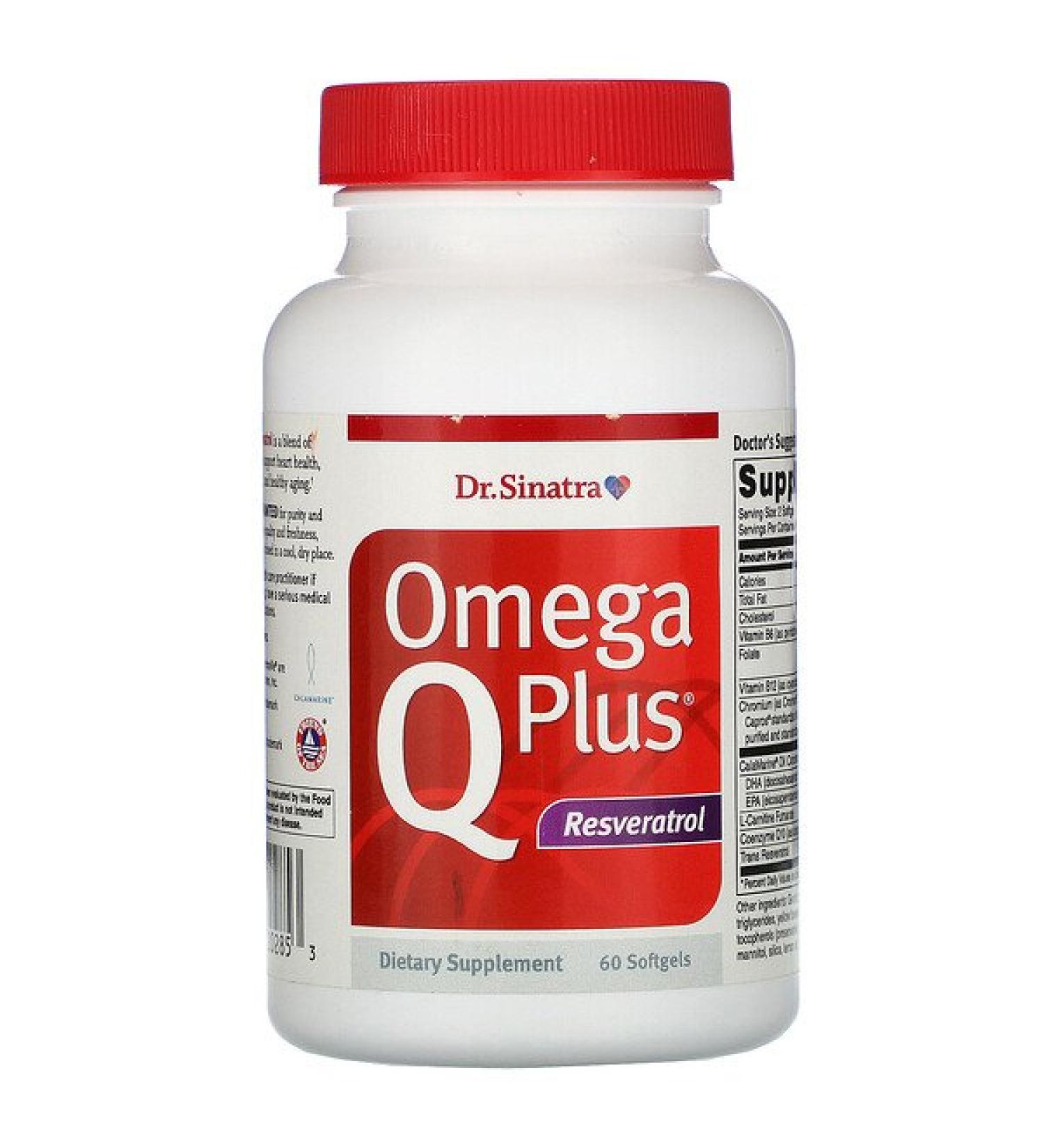 Dr. Sinatra Omega Q Plus Resveratrol 60 Softgels