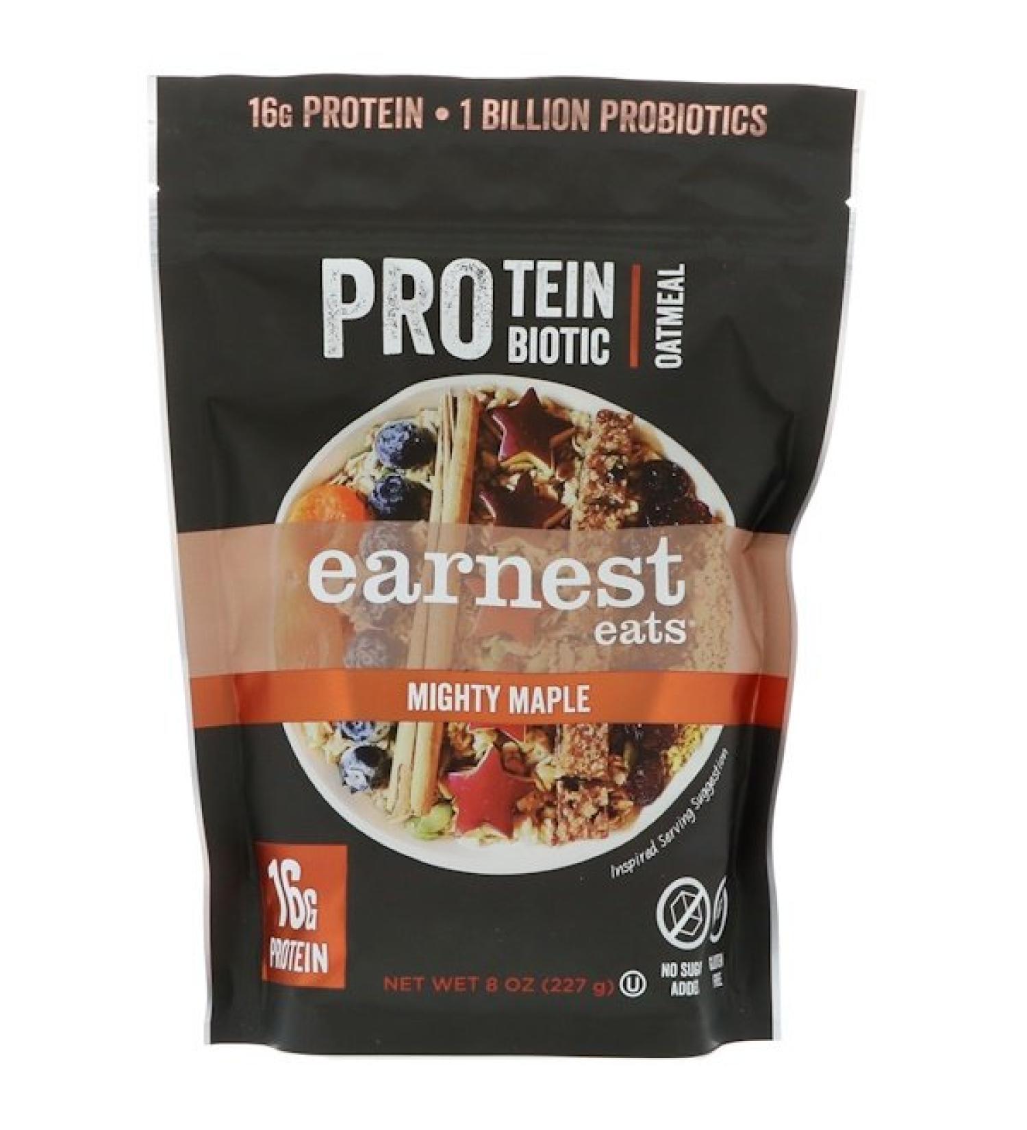 Earnest Eats Protein Probiotic Oatmeal Mighty Maple 8 oz (227 g)