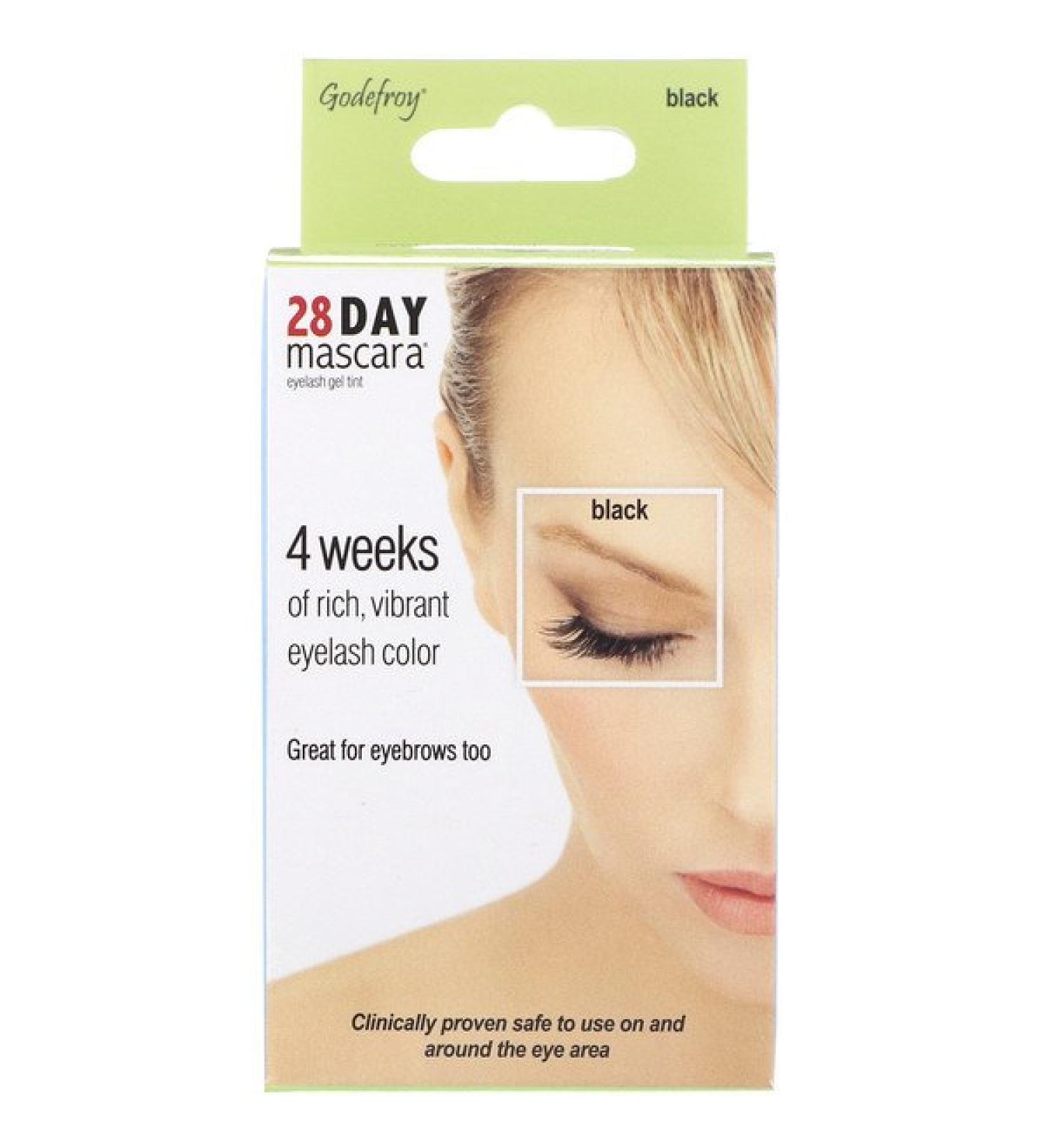 Godefroy 28 Day Mascara Eyelash Gel Tint Kit Black 25 Application Kit