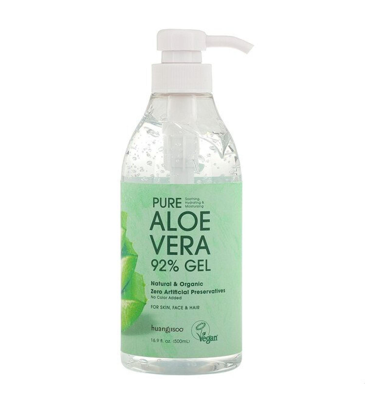 Huangjisoo Pure Aloe Vera 92% Gel 16.9 fl oz (500 ml)