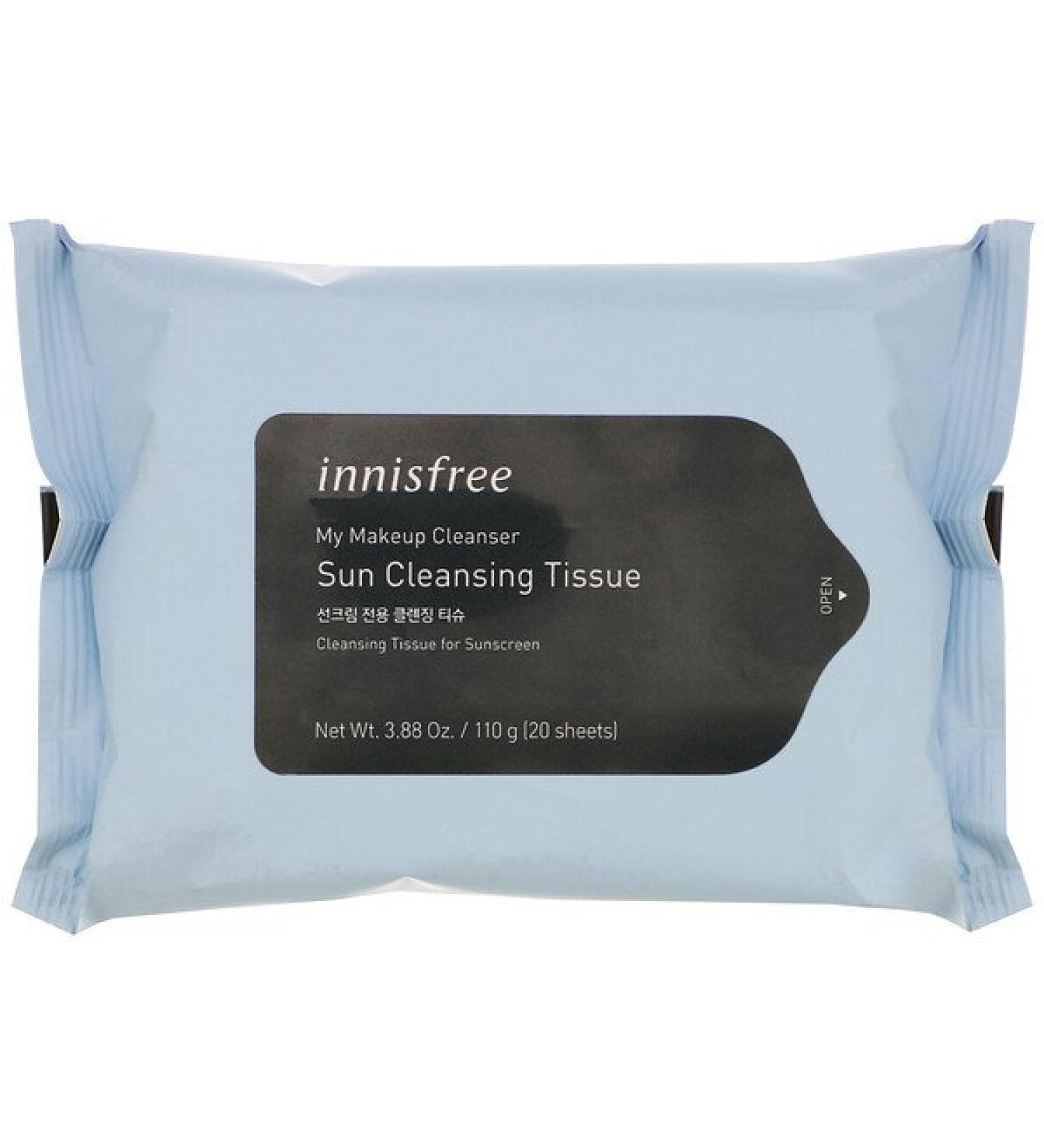 Innisfree My Makeup Cleanser Sun Cleansing Tissue 20 Sheets 3.88 oz (110 g)