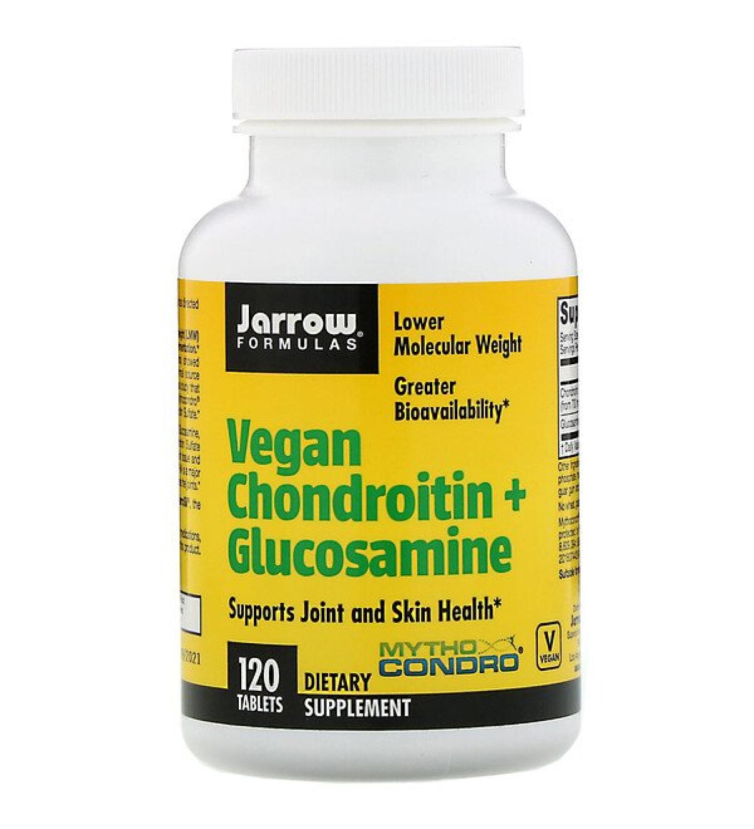 Jarrow Formulas Vegan Chondroitin + Glucosamine 120 Tablets