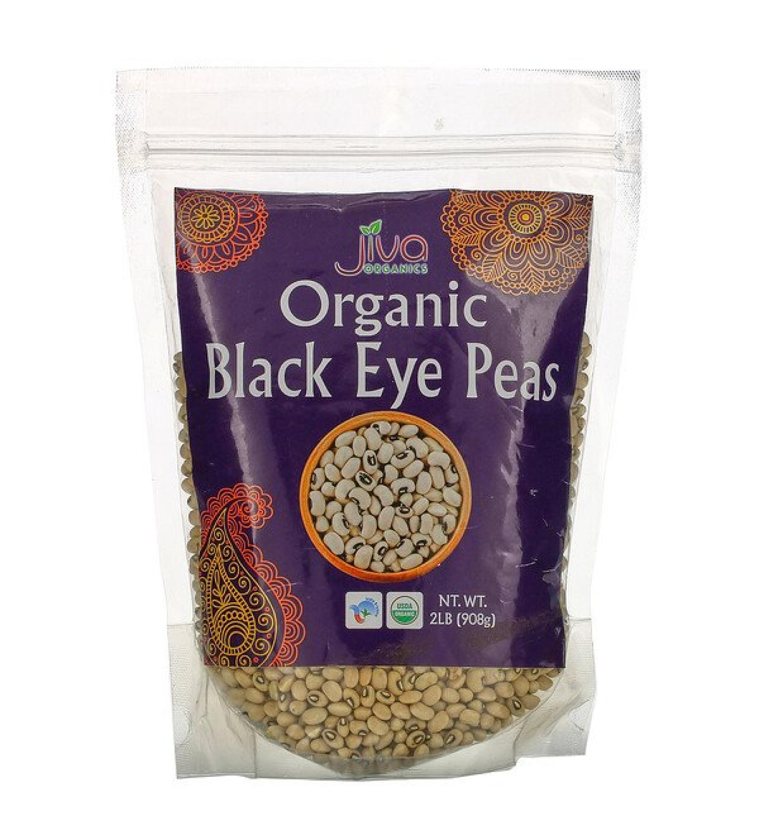 Jiva Organics Organic Black Eye Peas 2 lb (908 g)