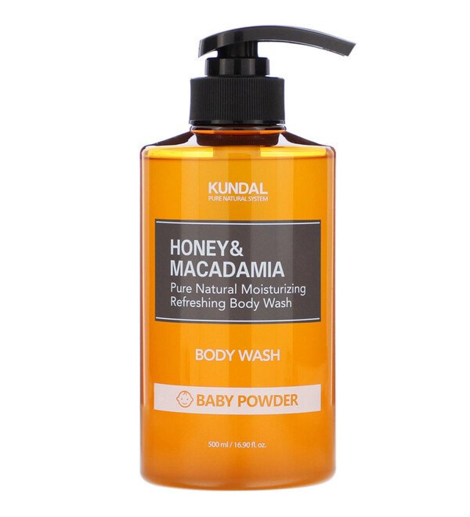 Kundal Honey & Macadamia Body Wash Baby Powder 16.90 fl oz (500 ml)