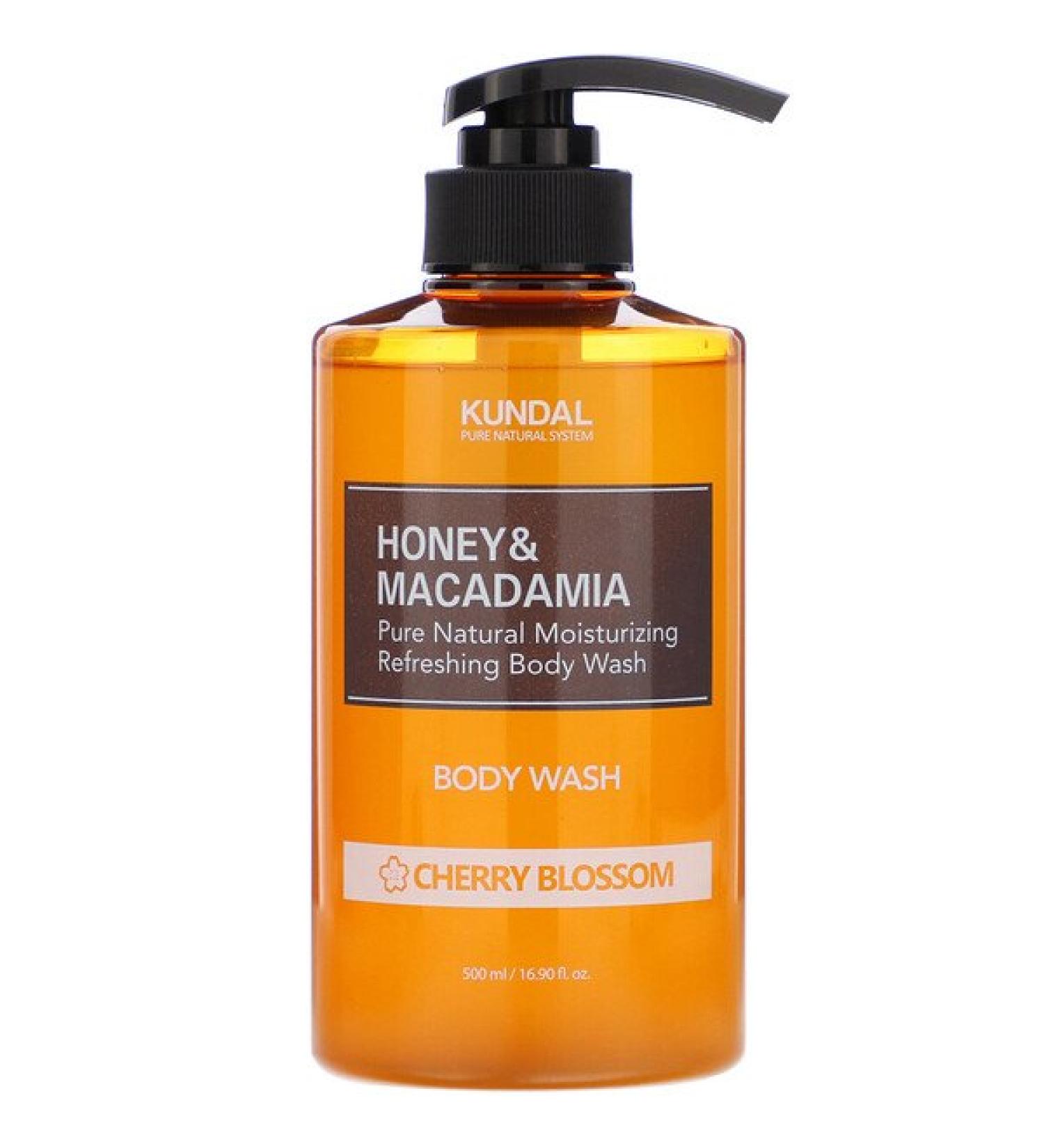 Kundal Honey & Macadamia Body Wash Cherry Blossom 16.90 fl oz (500 ml)