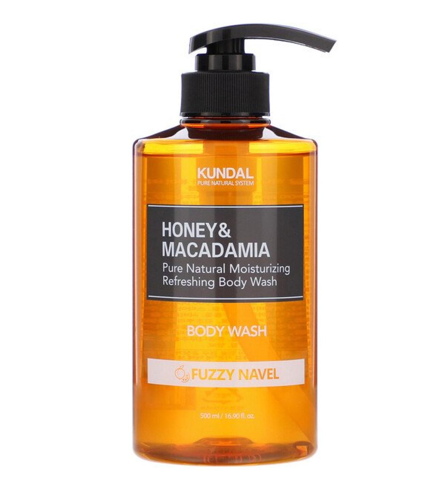 Kundal Honey & Macadamia Body Wash Fuzzy Navel 16.90 fl oz (500 ml)