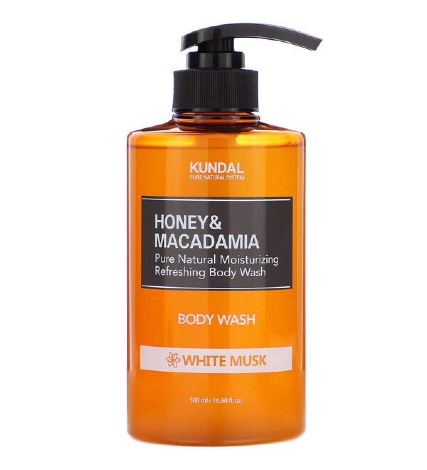 Kundal Honey & Macadamia Body Wash White Musk 16.90 fl oz (500 ml)
