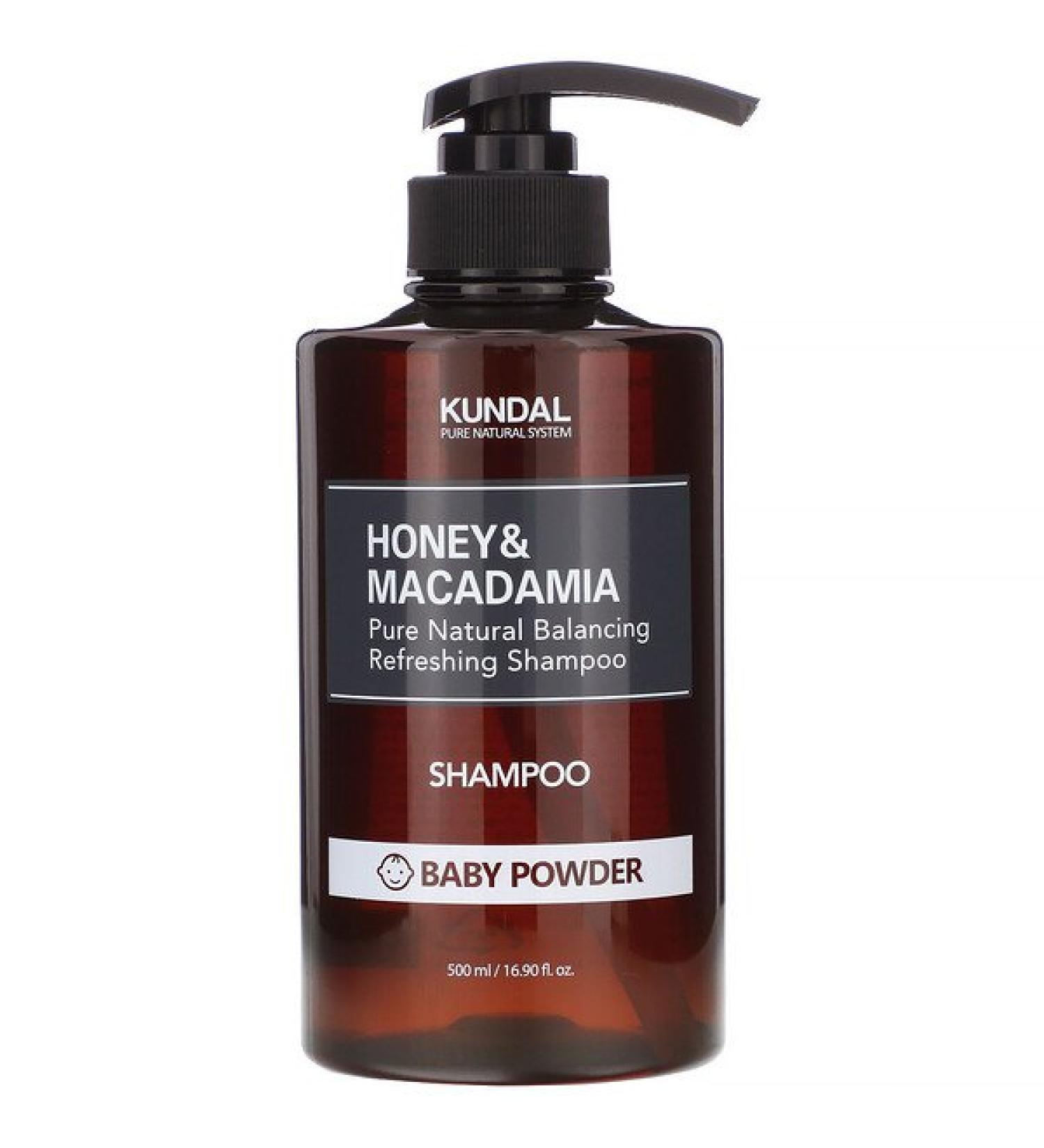 Kundal Honey & Macadamia Shampoo Baby Powder 16.90 fl oz (500 ml)