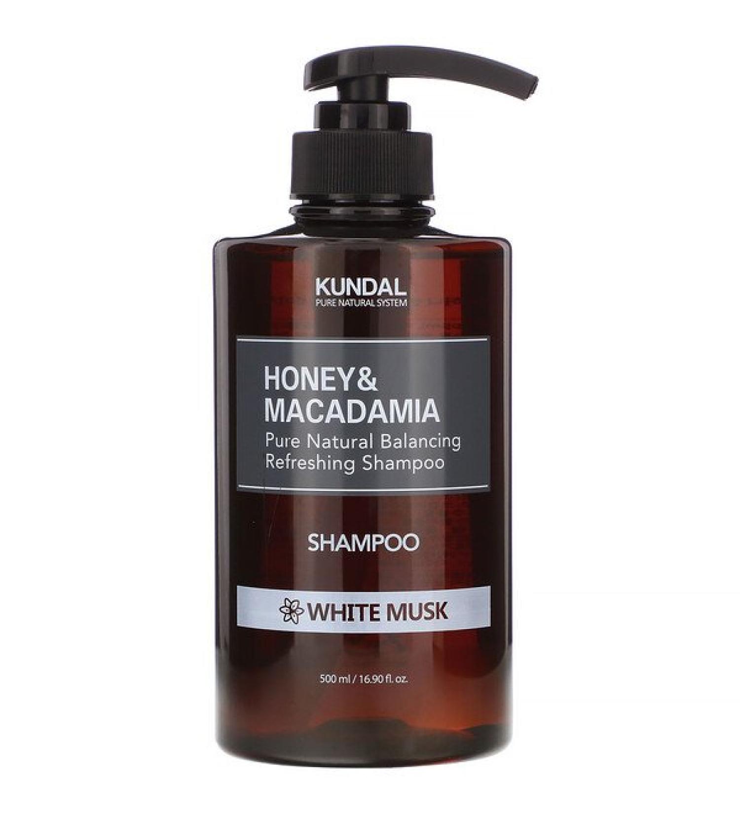Kundal Honey & Macadamia Shampoo White Musk  16.90 fl oz (500 ml)