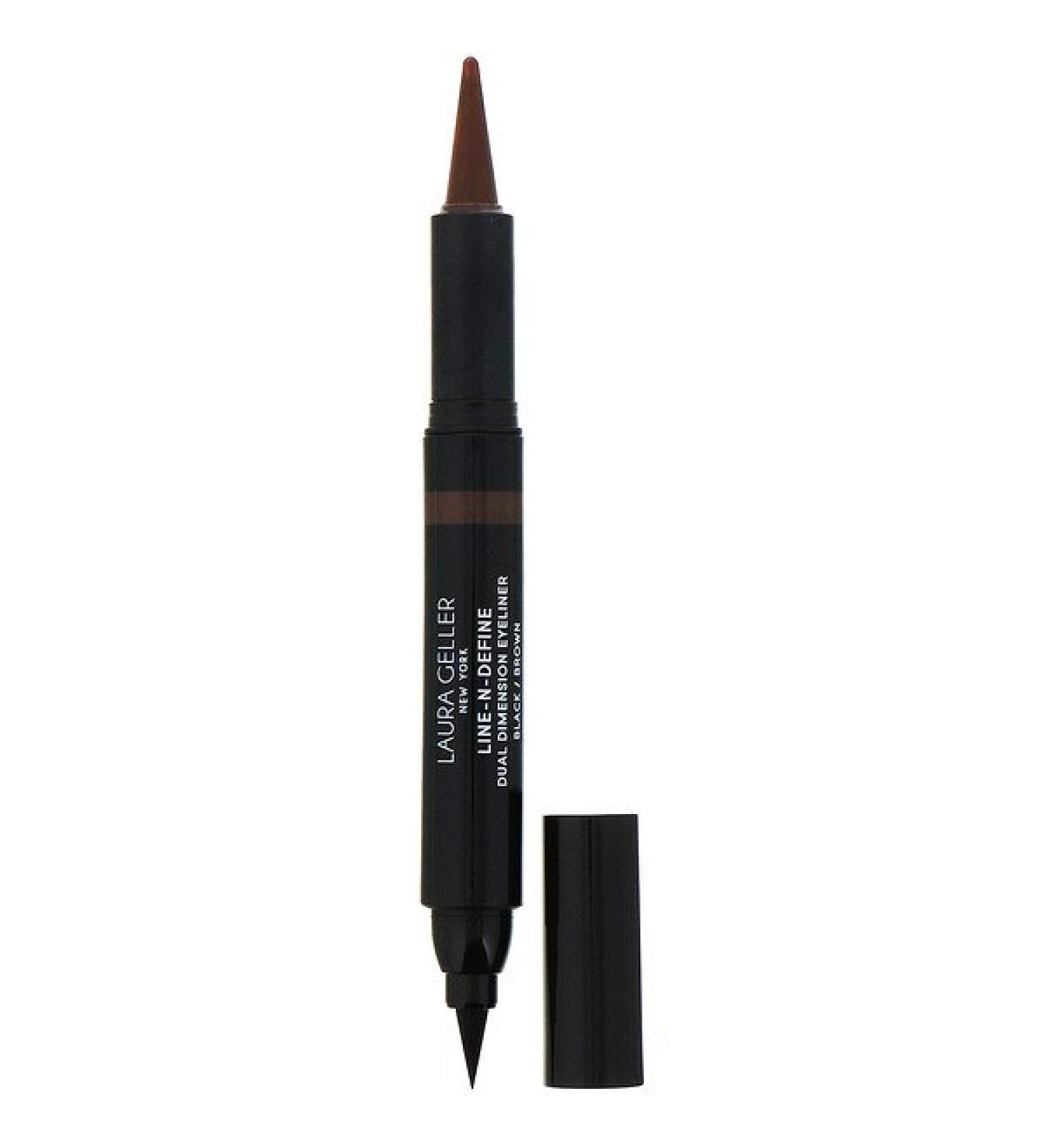 Laura Geller Line-N-Define Dual Dimensional Eyeliner Liquid & Kohl Eyeliner Black/Brown 0.07 fl oz (2 ml) / 0.017 oz (0.5 g)
