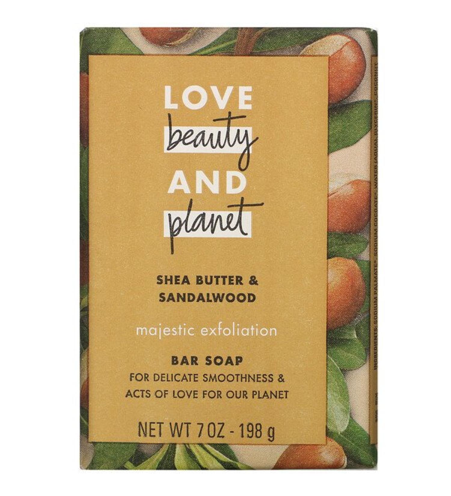 Love Beauty and Planet Majestic Exfoliation Bar Soap Shea Butter & Sandalwood 7 oz (198 g)