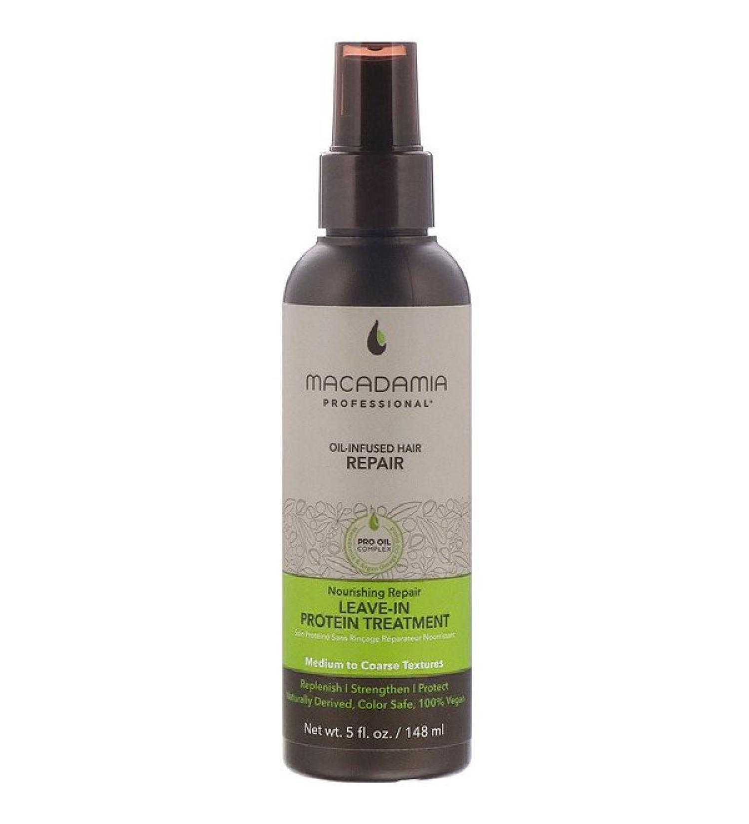 Macadamia Professional Nourishing Repair Leave-In Protein Treatment Medium to Coarse Textures 5 fl oz (148 ml)