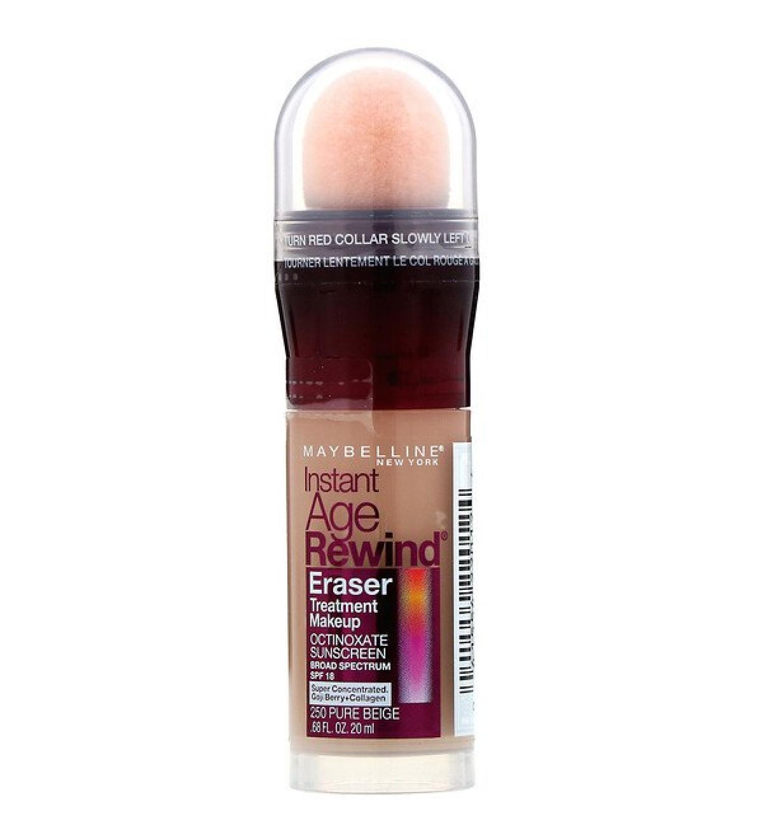 Maybelline Instant Age Rewind Eraser Treatment Makeup 250 Pure Beige 0.68 fl oz (20 ml)