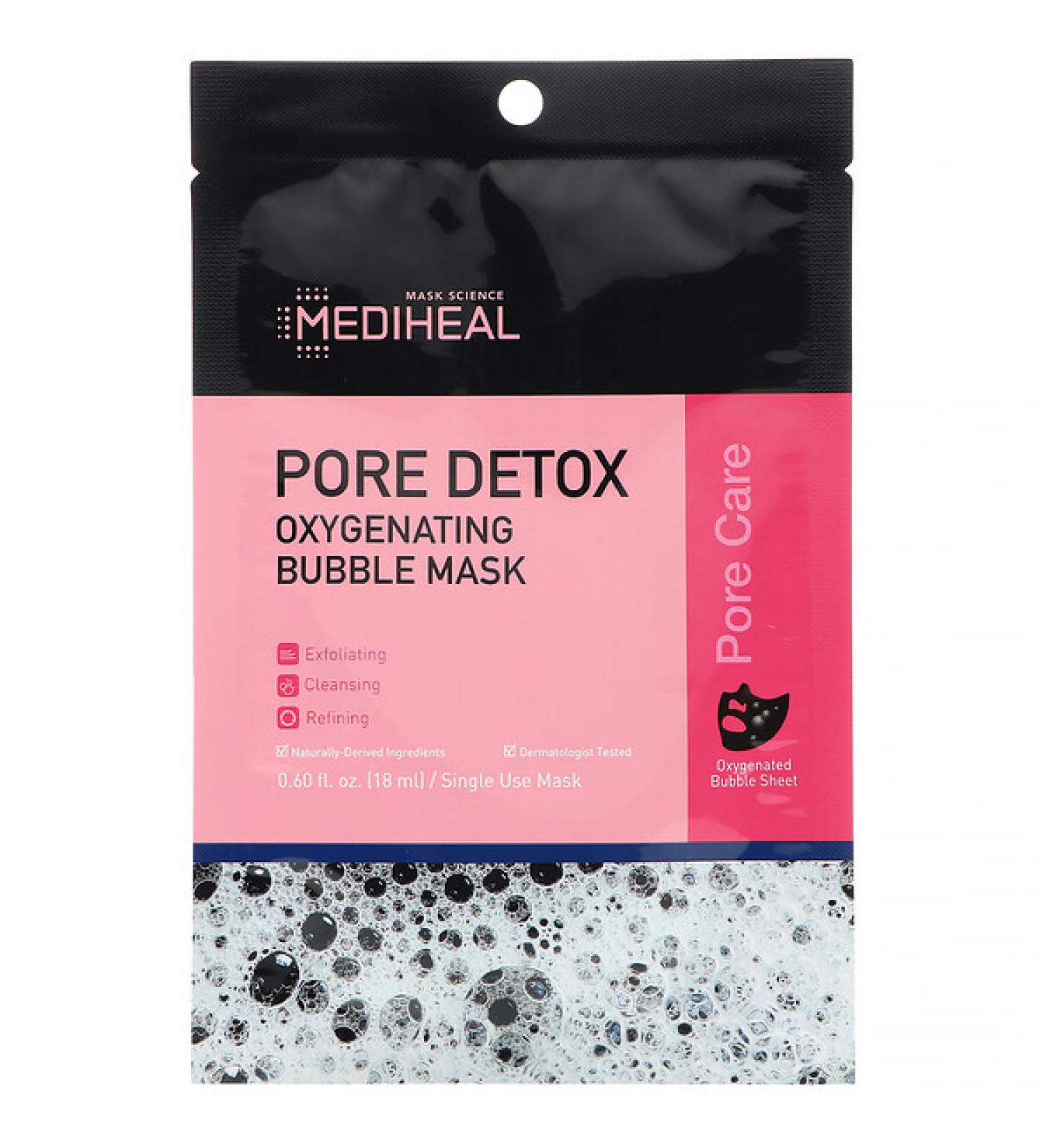 Mediheal Pore Detox Oxygenating Bubble Beauty Mask 1 Sheet 0.60 fl oz (18 ml)