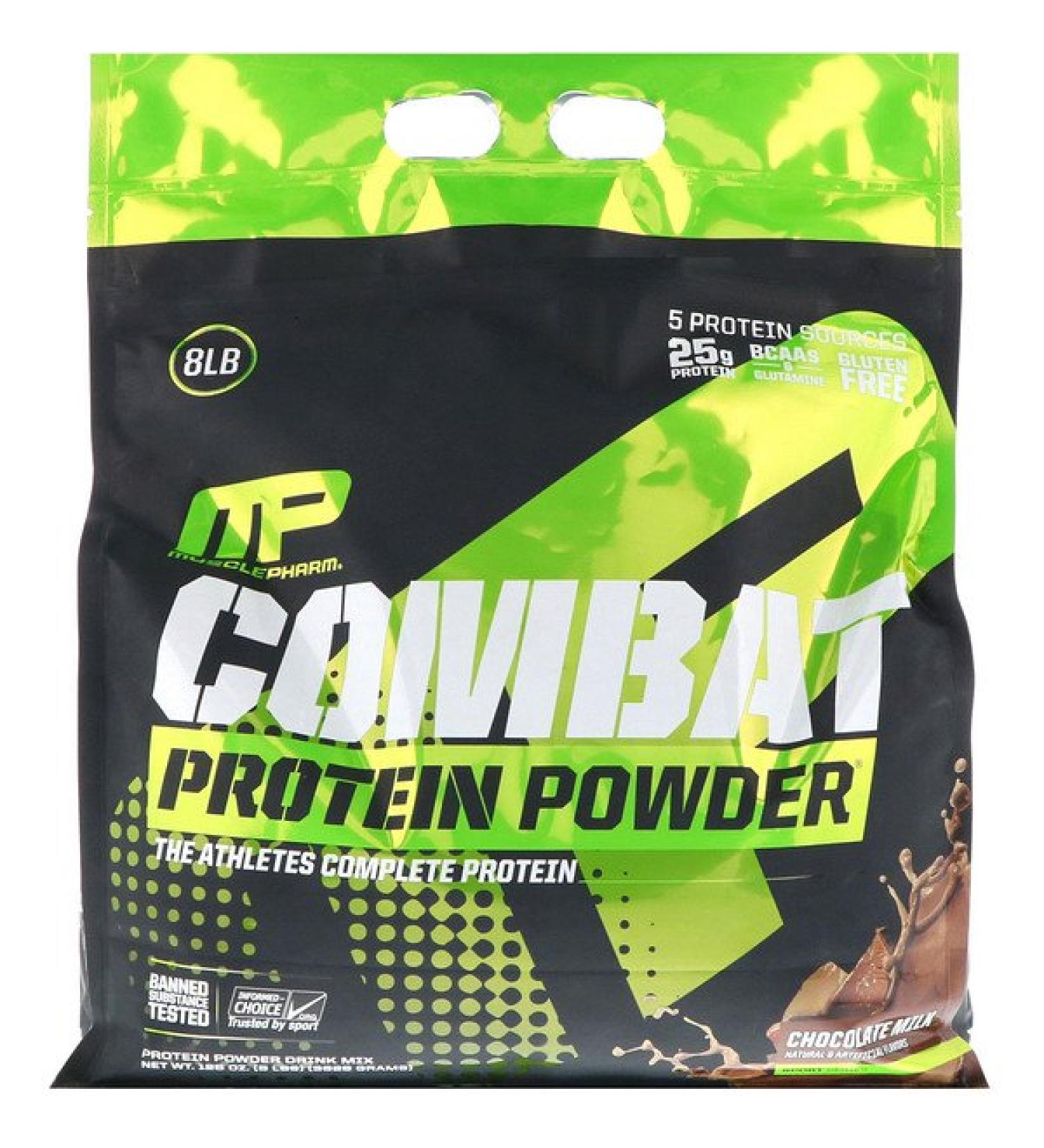 MusclePharm Combat Protein Powder Chocolate Milk 8 lbs (3629 g)