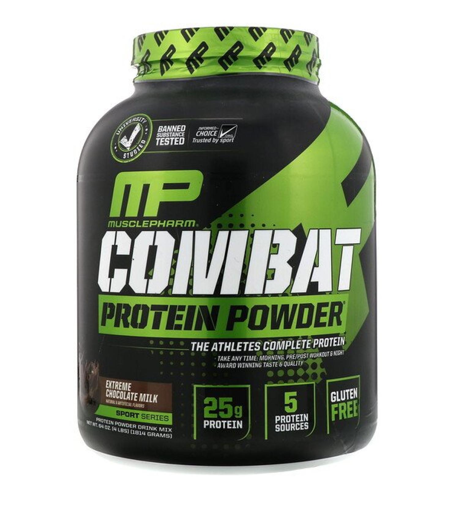 MusclePharm Combat Protein Powder Extreme Chocolate Milk 4 lbs (1814 g)