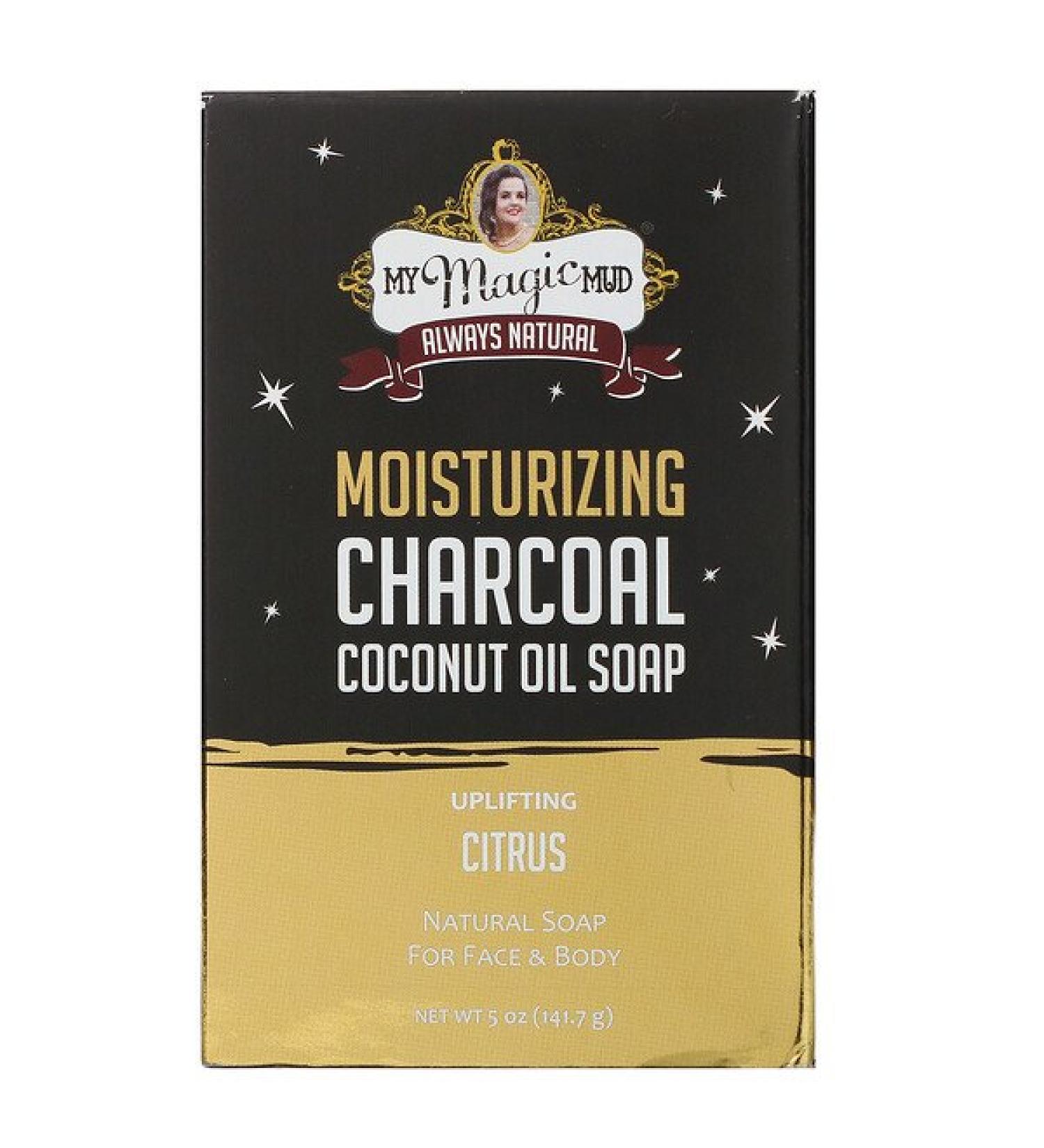 My Magic Mud Moisturizing Charcoal Coconut Oil Soap Uplifting Citrus 5 oz (141.7 g)