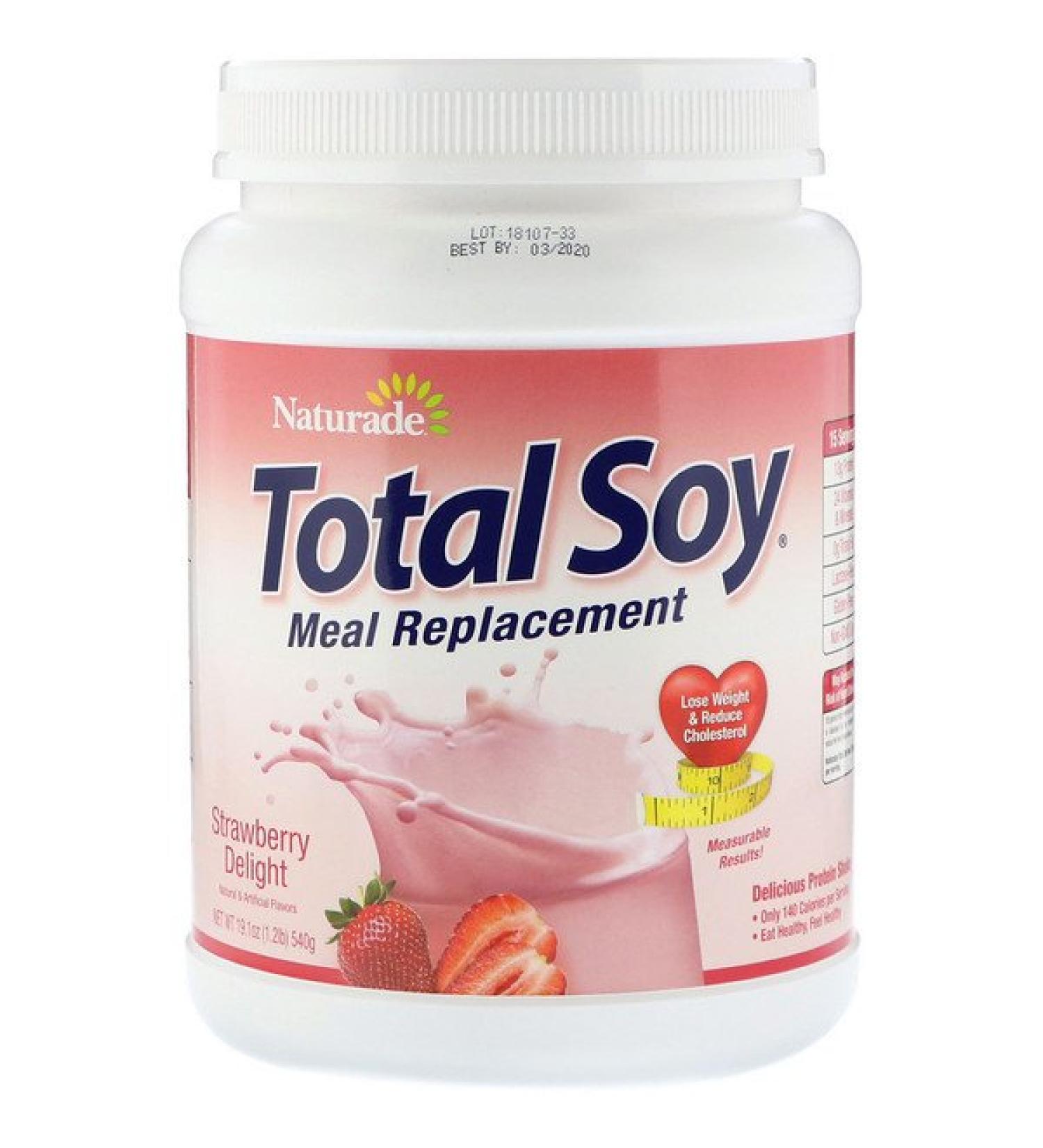 Naturade Total Soy Meal Replacement Strawberry Delight 1.2 lbs (540 g)