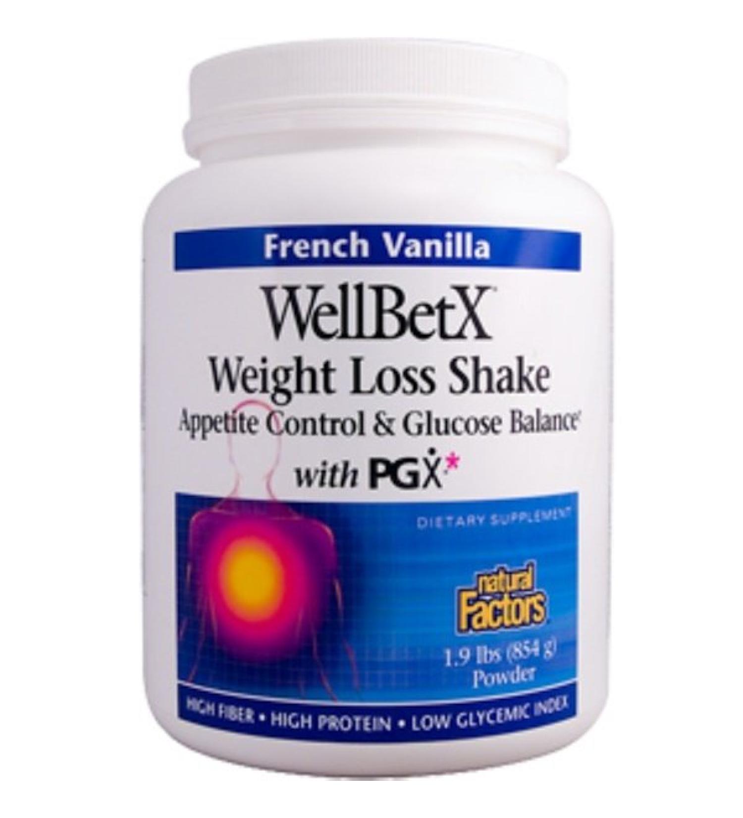 Natural Factors WellBetX Weight Loss Shake French Vanilla 1.9 lbs (854 g)