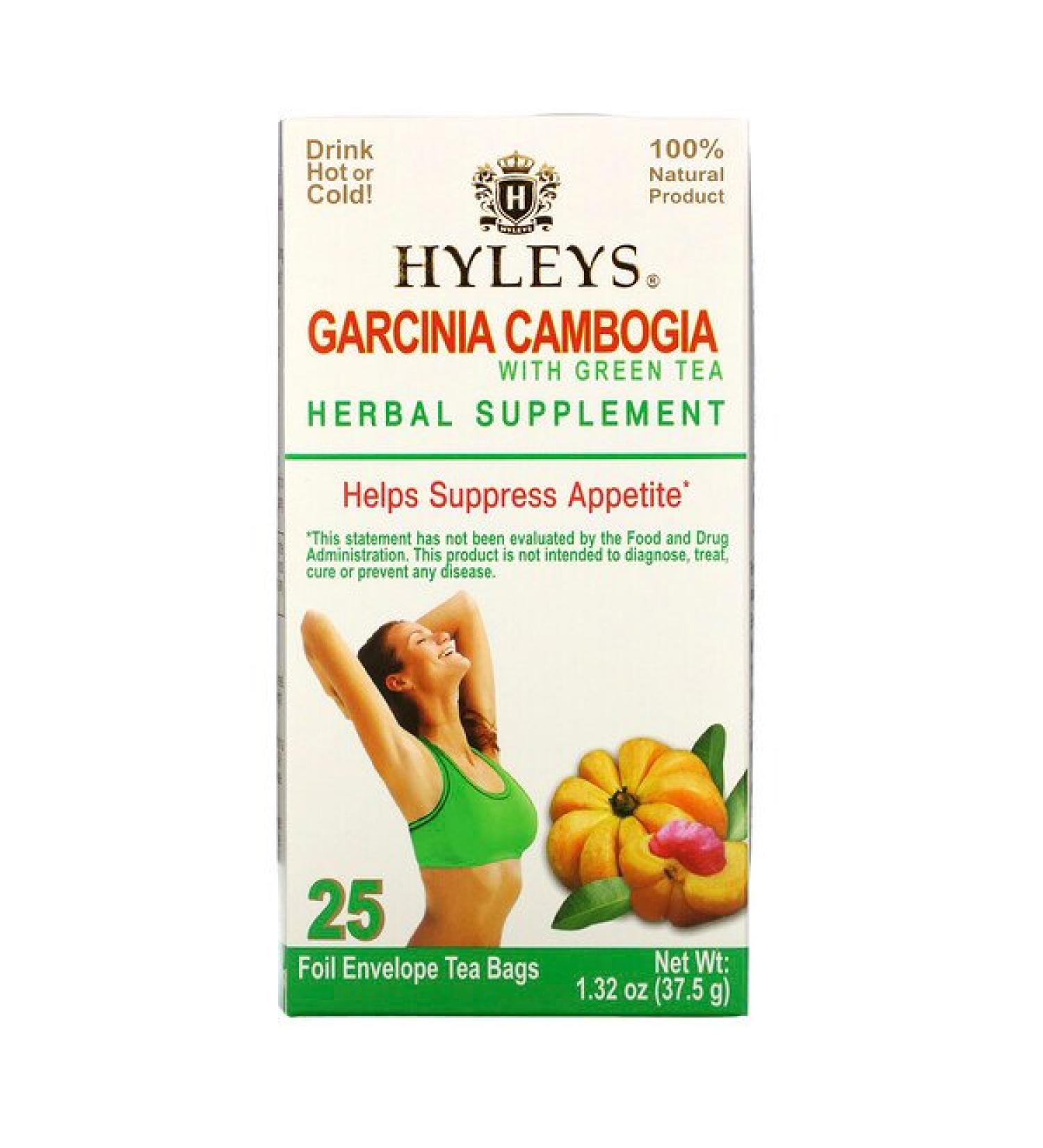 Hyleys Tea Garcinia Cambogia with Green Tea 25 Foil Envelope Tea Bags 1.32 oz (37.5 g)