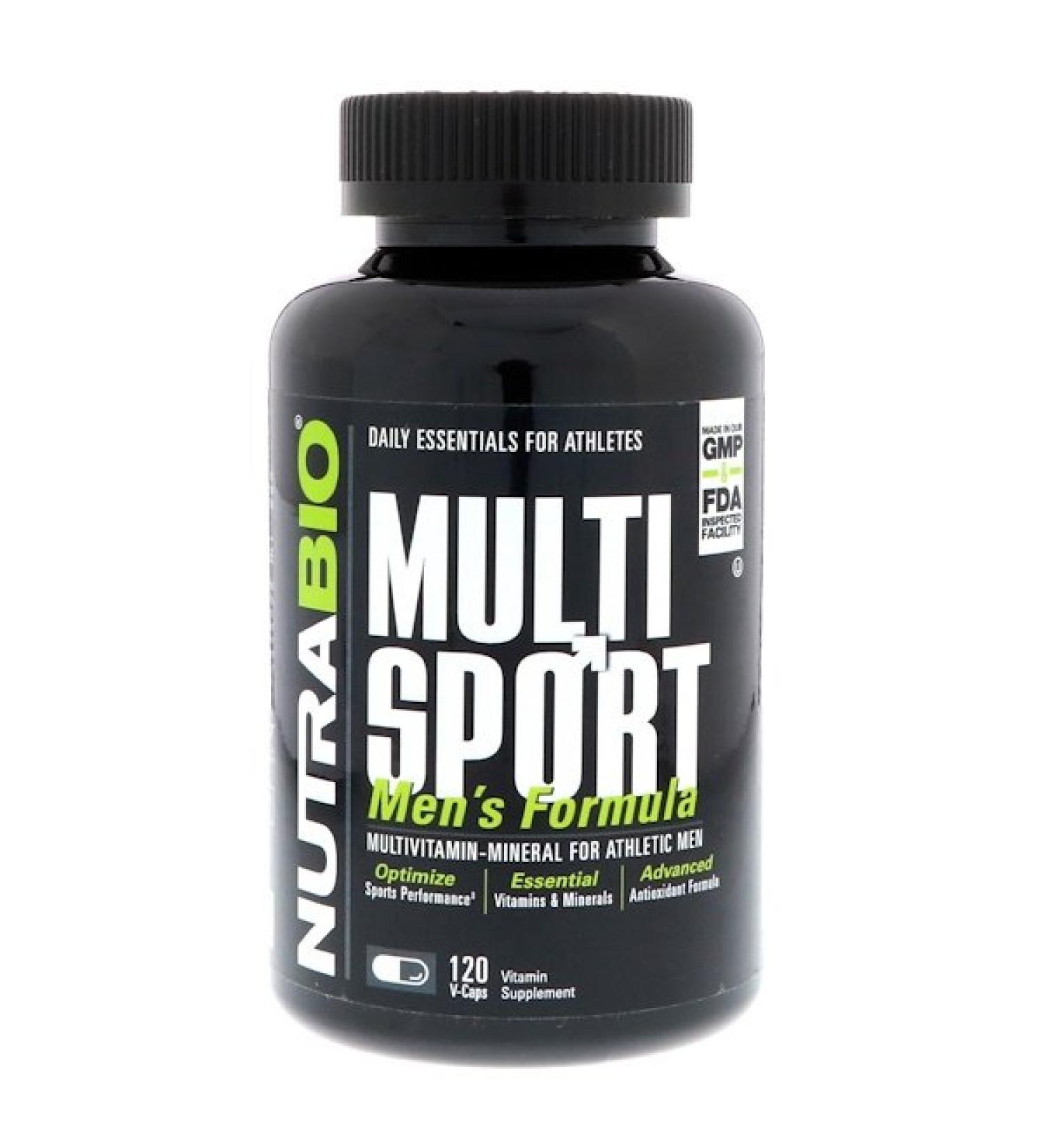 NutraBio Labs MultiSport Men's Formula 120 V-Caps