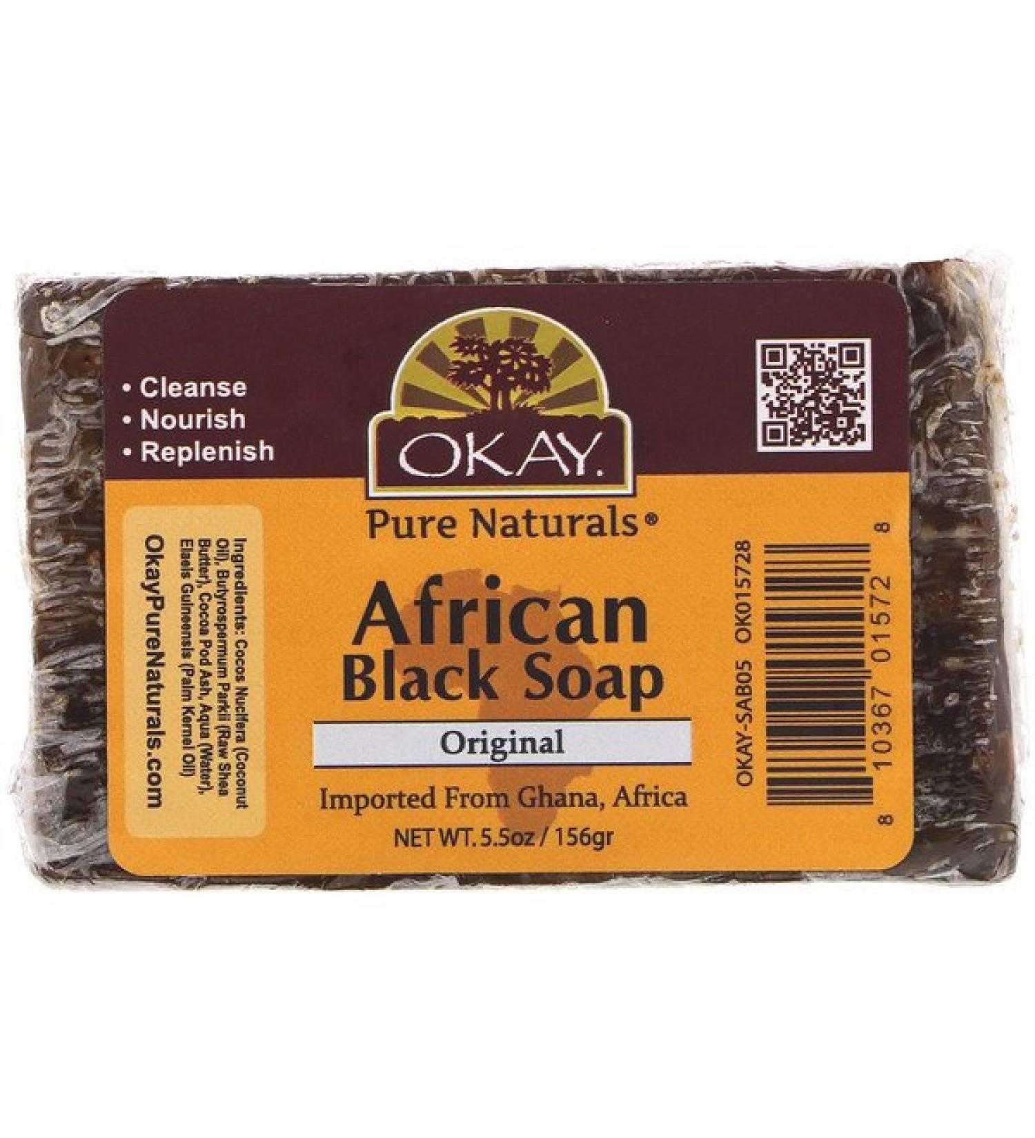 Okay Pure Naturals African Black Soap Original 5.5 oz (156 g)