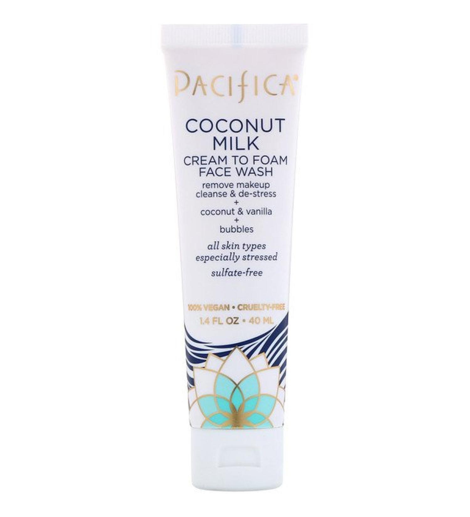 Pacifica Coconut Milk Cream to Foam Face Wash 1.4 fl oz (40 ml)