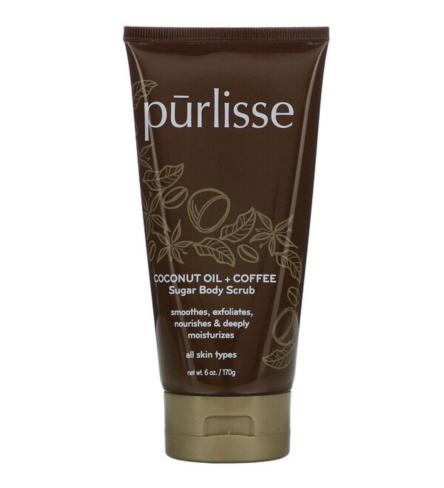 Purlisse Coconut Oil + Coffee Sugar Body Scrub 6 oz (170 g)