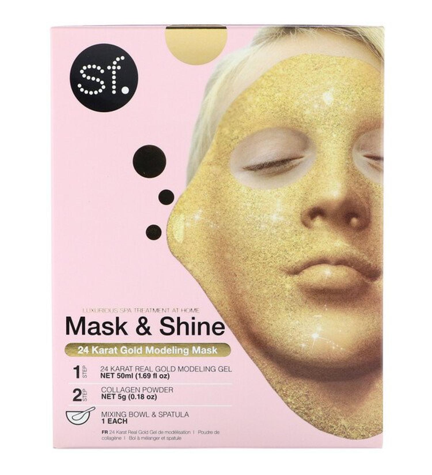 SFGlow Mask & Shine 24 Karat Gold Modeling Beauty Mask 4 Piece Kit