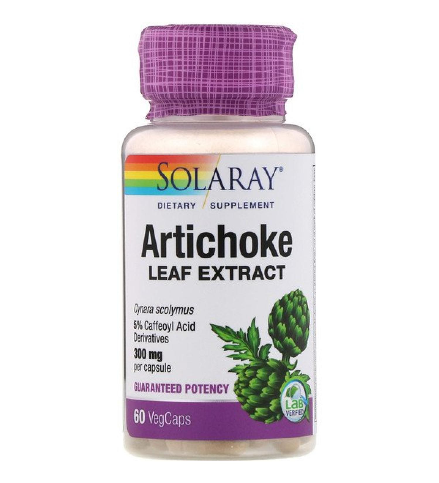 Solaray Artichoke Leaf Extract 300 mg 60 Vegcaps