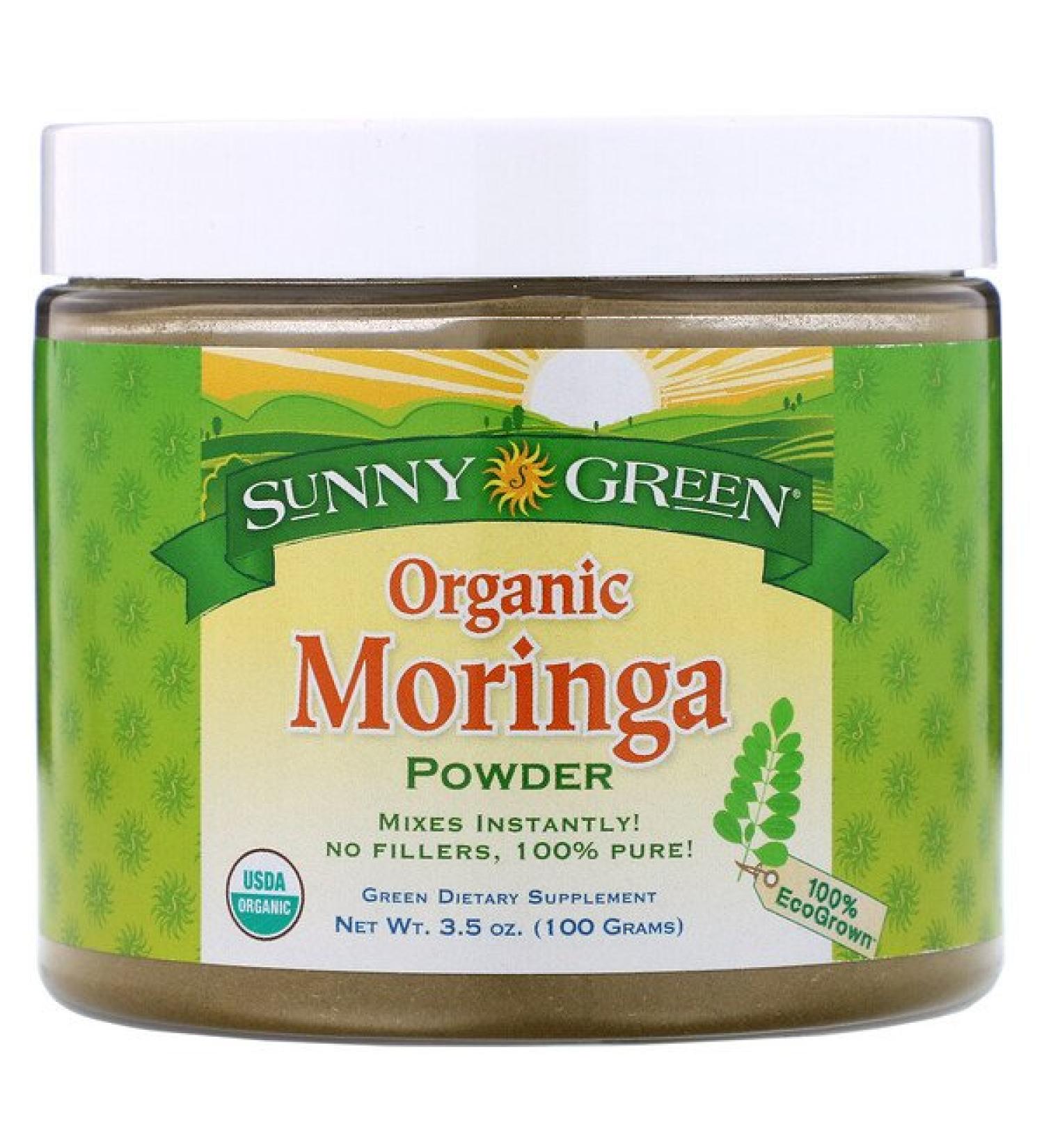 Sunny Green Organic Moringa Powder  3.5 oz (100 g)