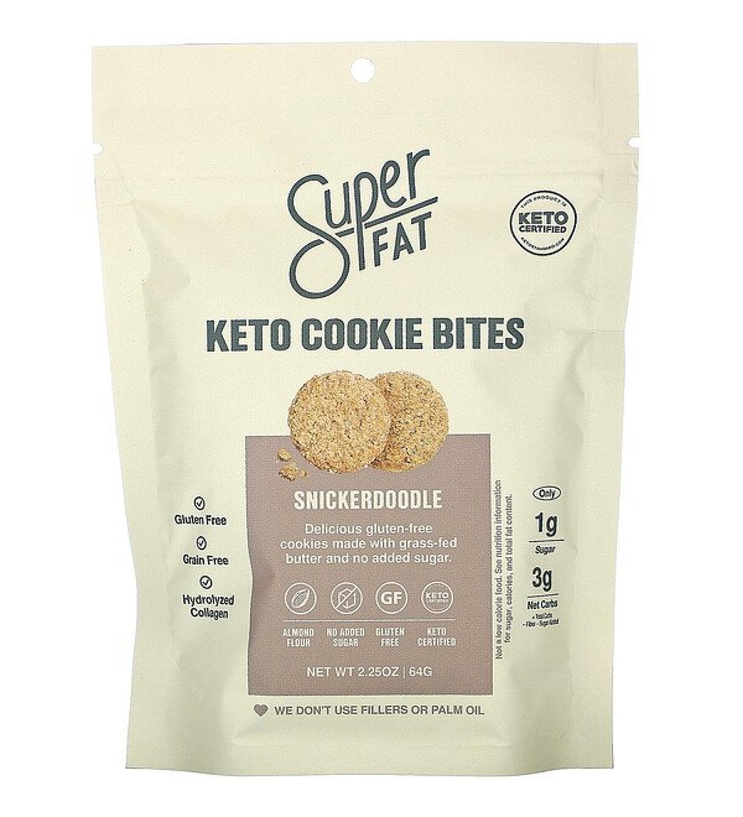 SuperFat Keto Cookie Bites Snickerdoodle 2.25 oz (64 g)