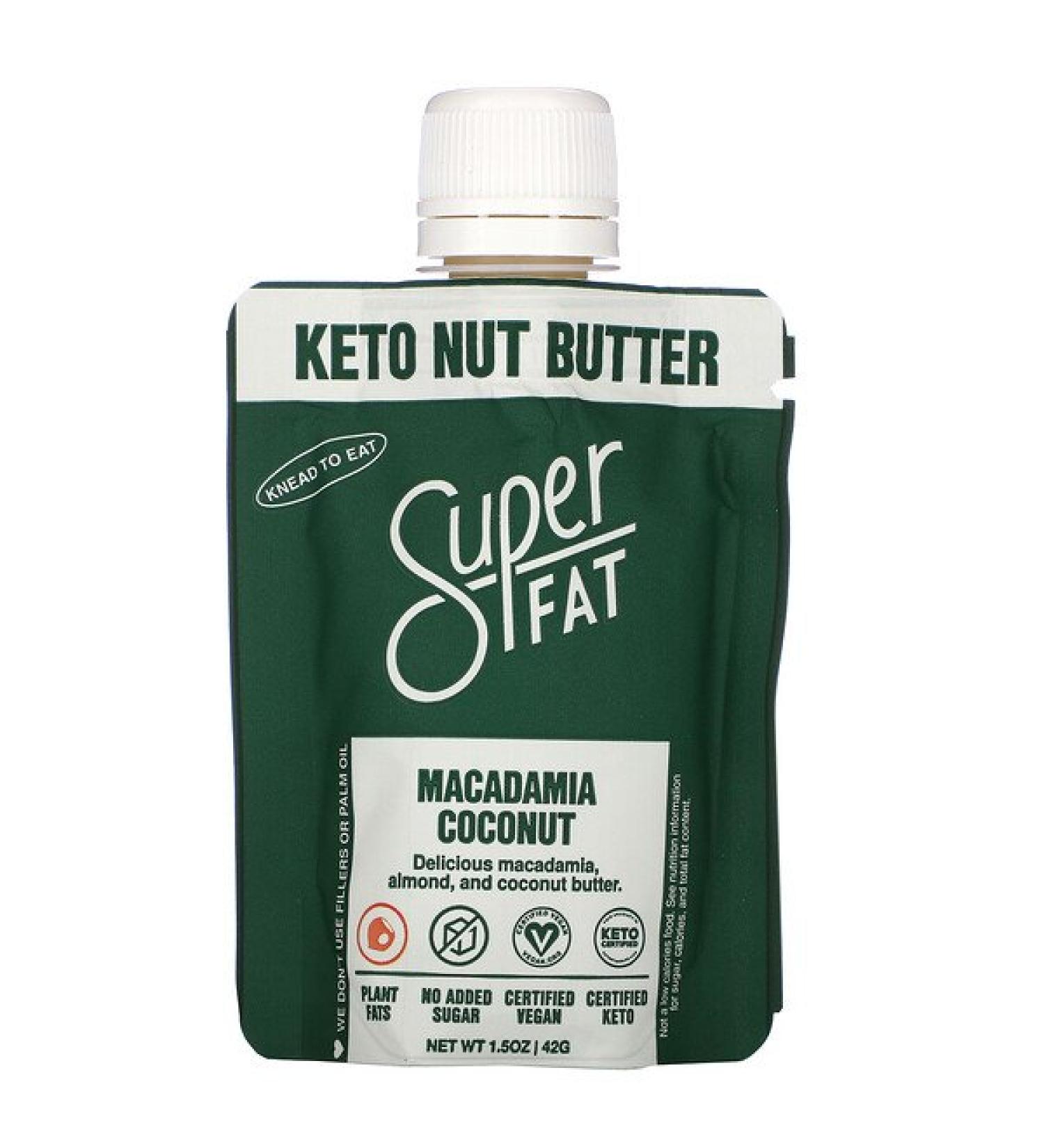 SuperFat Keto Nut Butter Macadamia Coconut 1.5 oz (42 g)